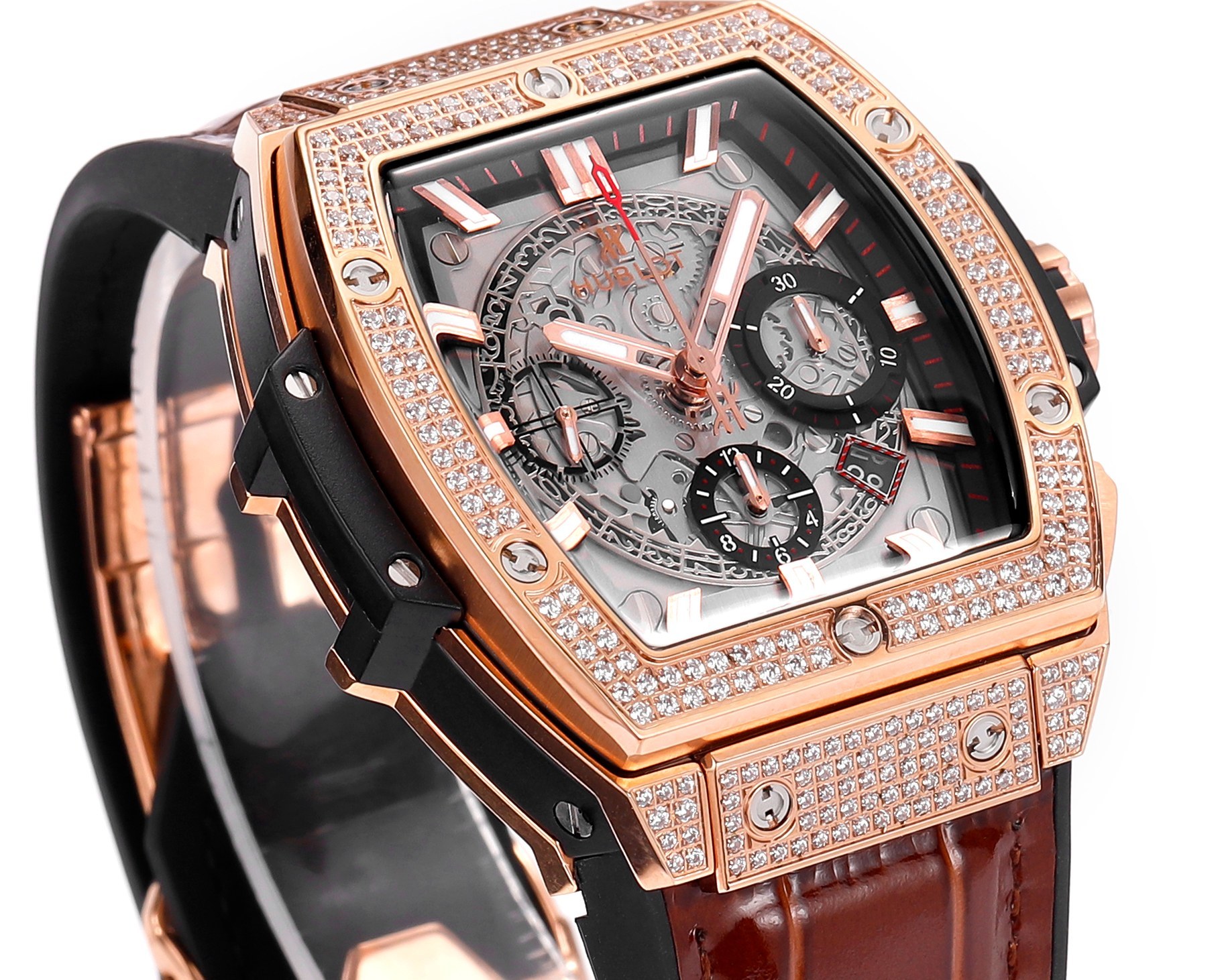Hublot SPIRIT OF BIG BANG Chronograph, 45 mm Textured rubber strap(1:1 replica) - Top club