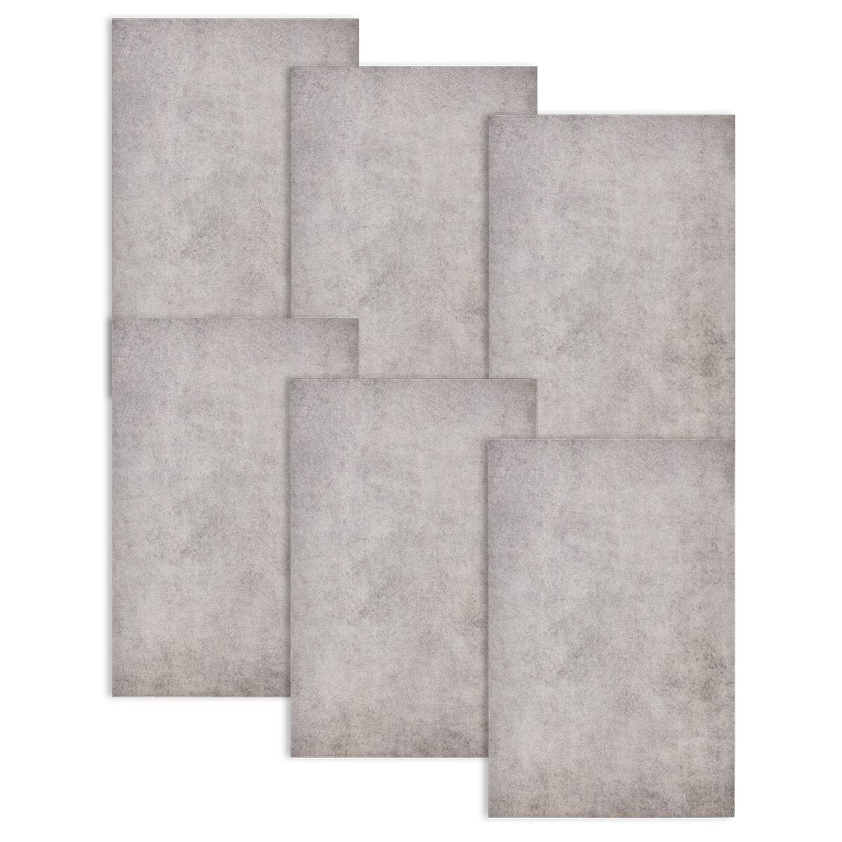 Set of 6 placemats PVC - Polyvinyl chloride, 45x30 cm, Gray