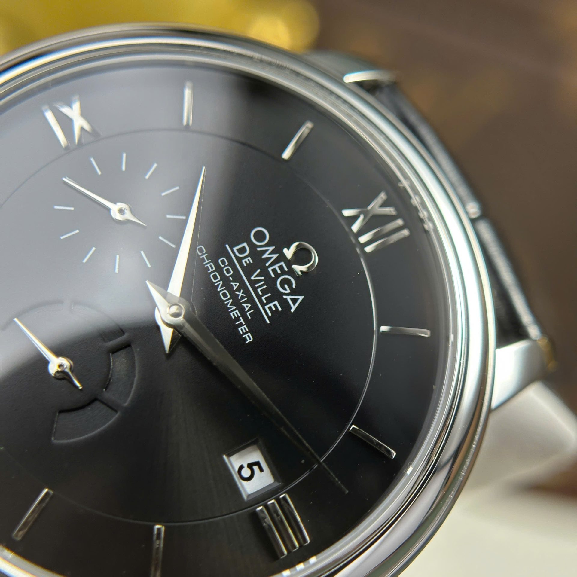 Omega Replica Watch De Ville Prestige Power Reserve Black Dial 39.5mm - Top club