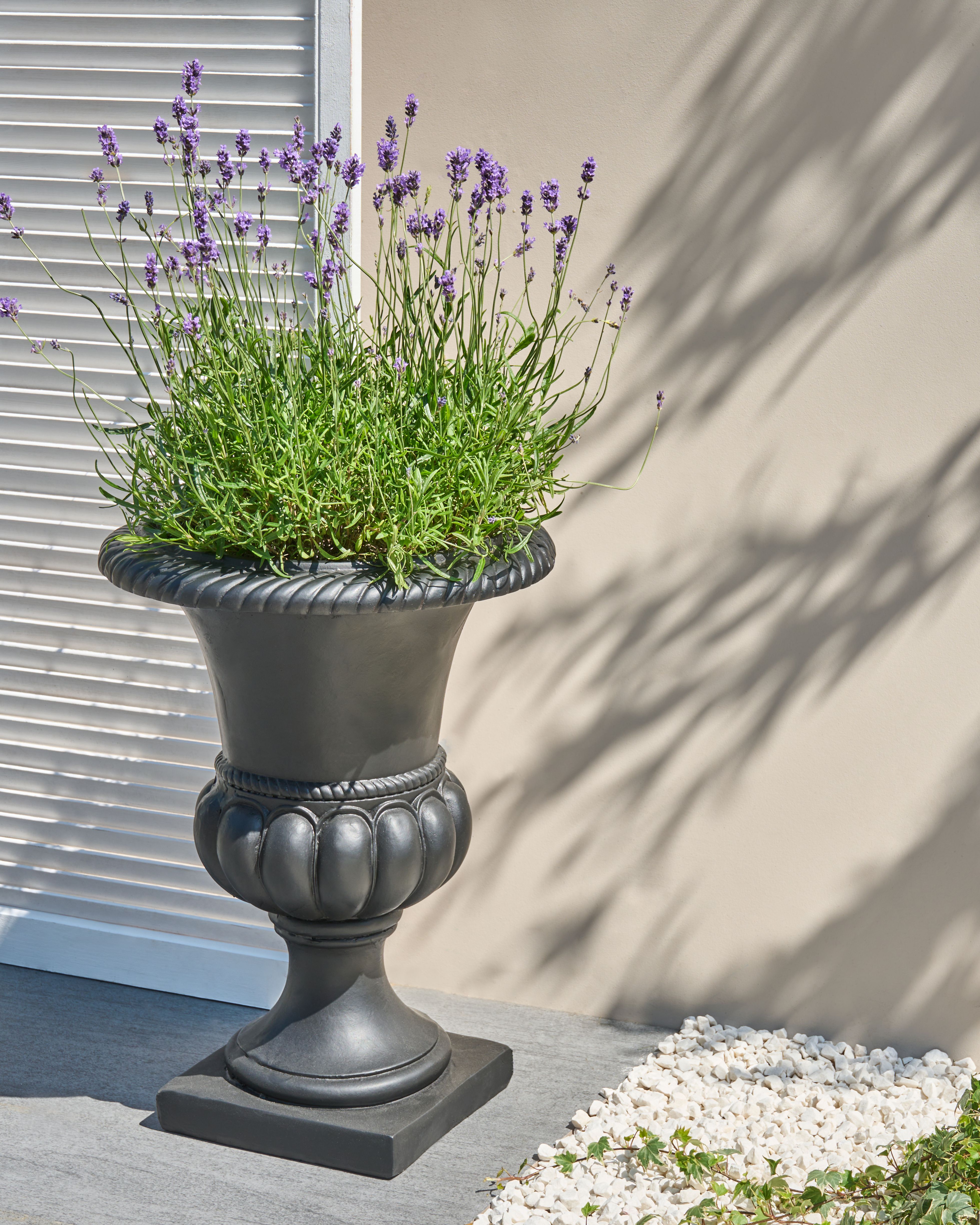 Plant Pot KAIR Ceramic 42 cm Graphite Grey