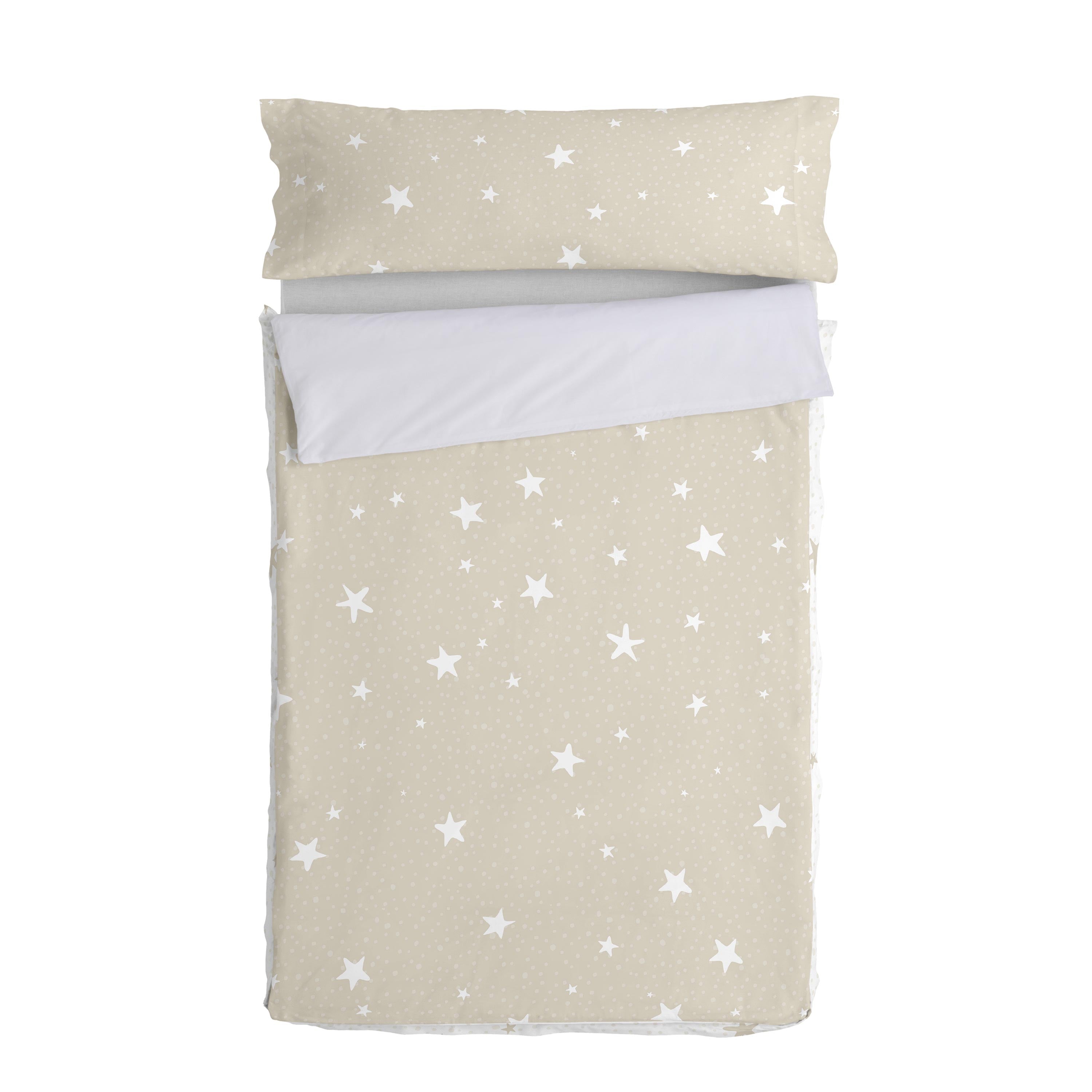 Little star Noordse tas Beige Basic Kids, Beige, 100% Katoen (buitenka