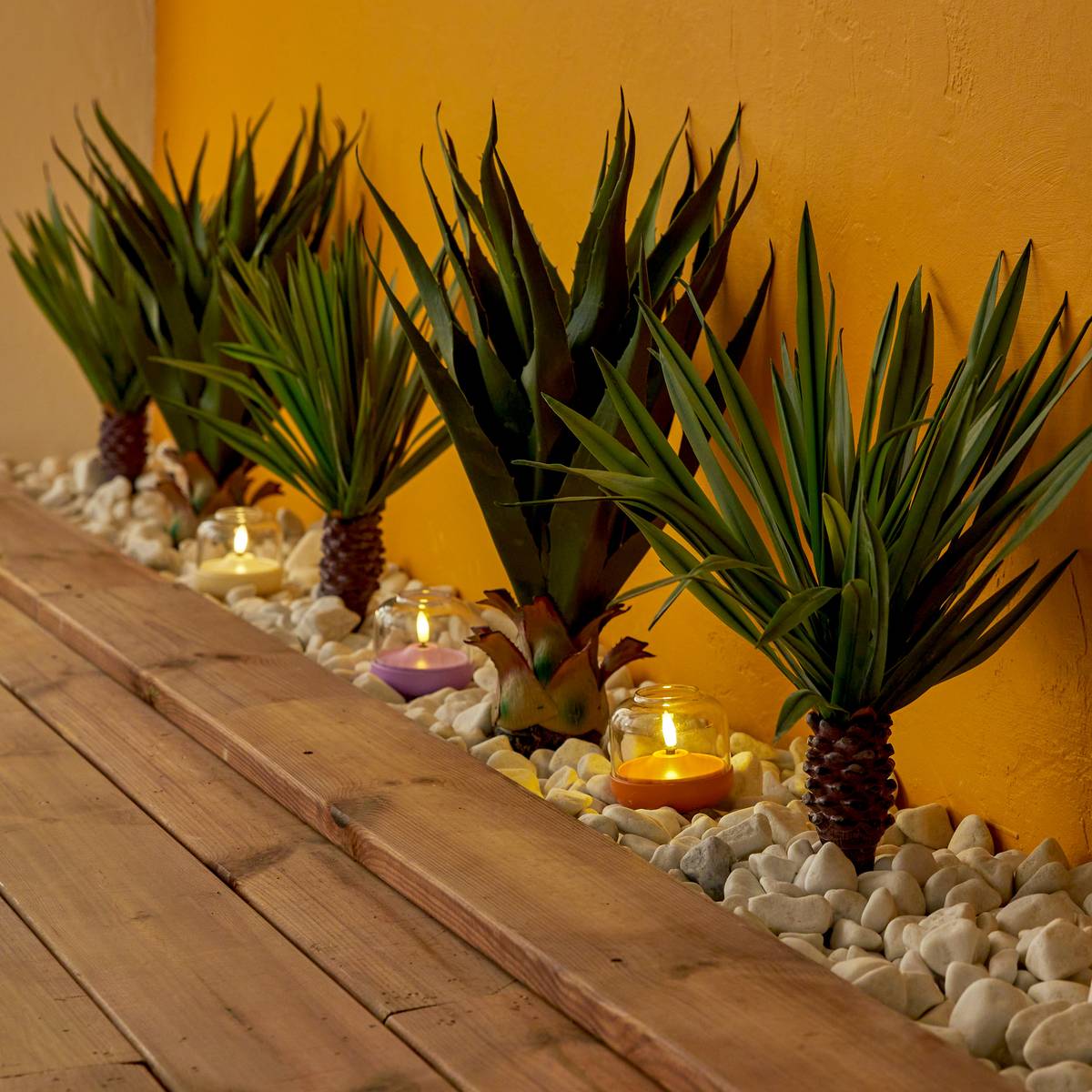 LED Candle "Pool" Various colors, H.9 cm