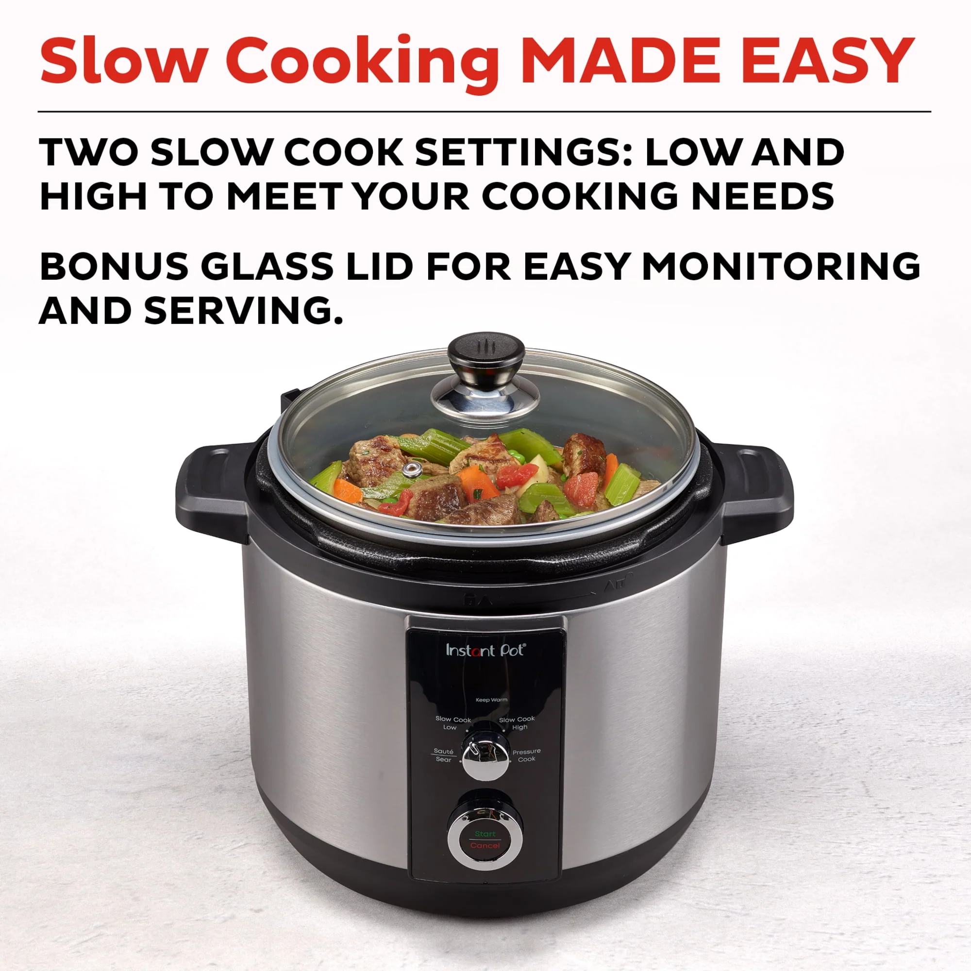 Instant Pot 6QT Easy 3-in-1 Slow Cooker, Pressure Cooker, and Saut�� Pot