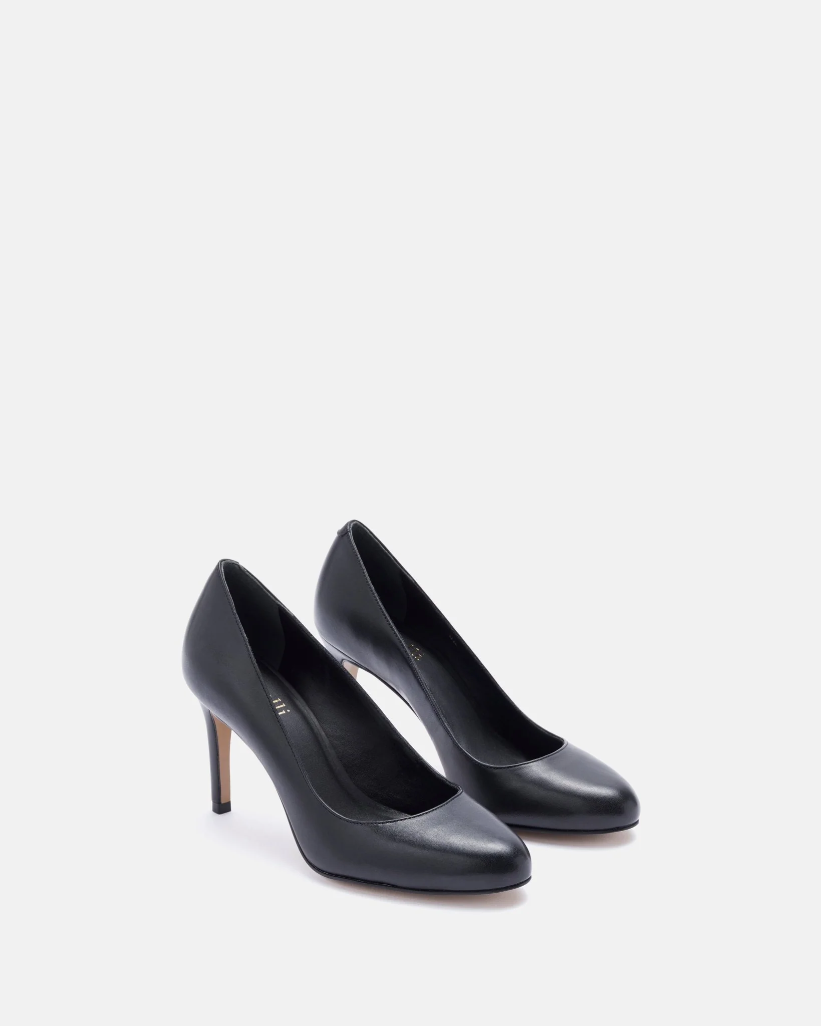 ESCARPINS KYLIE - En cuir à bouts ronds noir