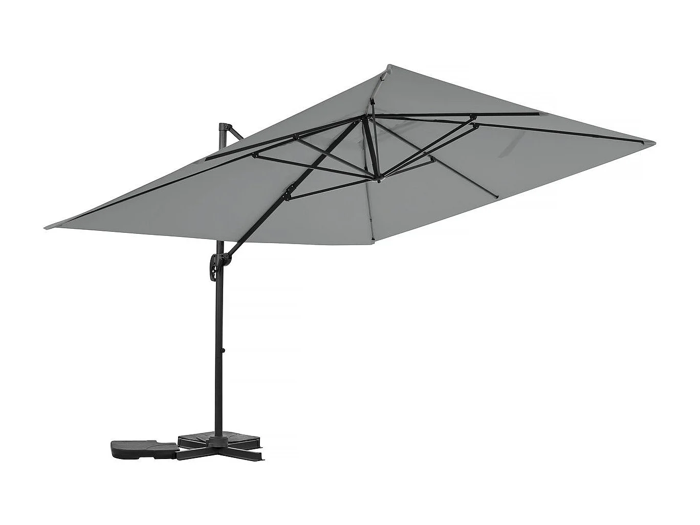 Parasol jardin déporté en aluminium 