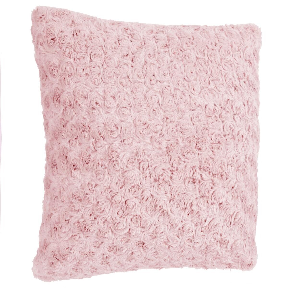 Curly fur cushion Pink, 45x45 cm