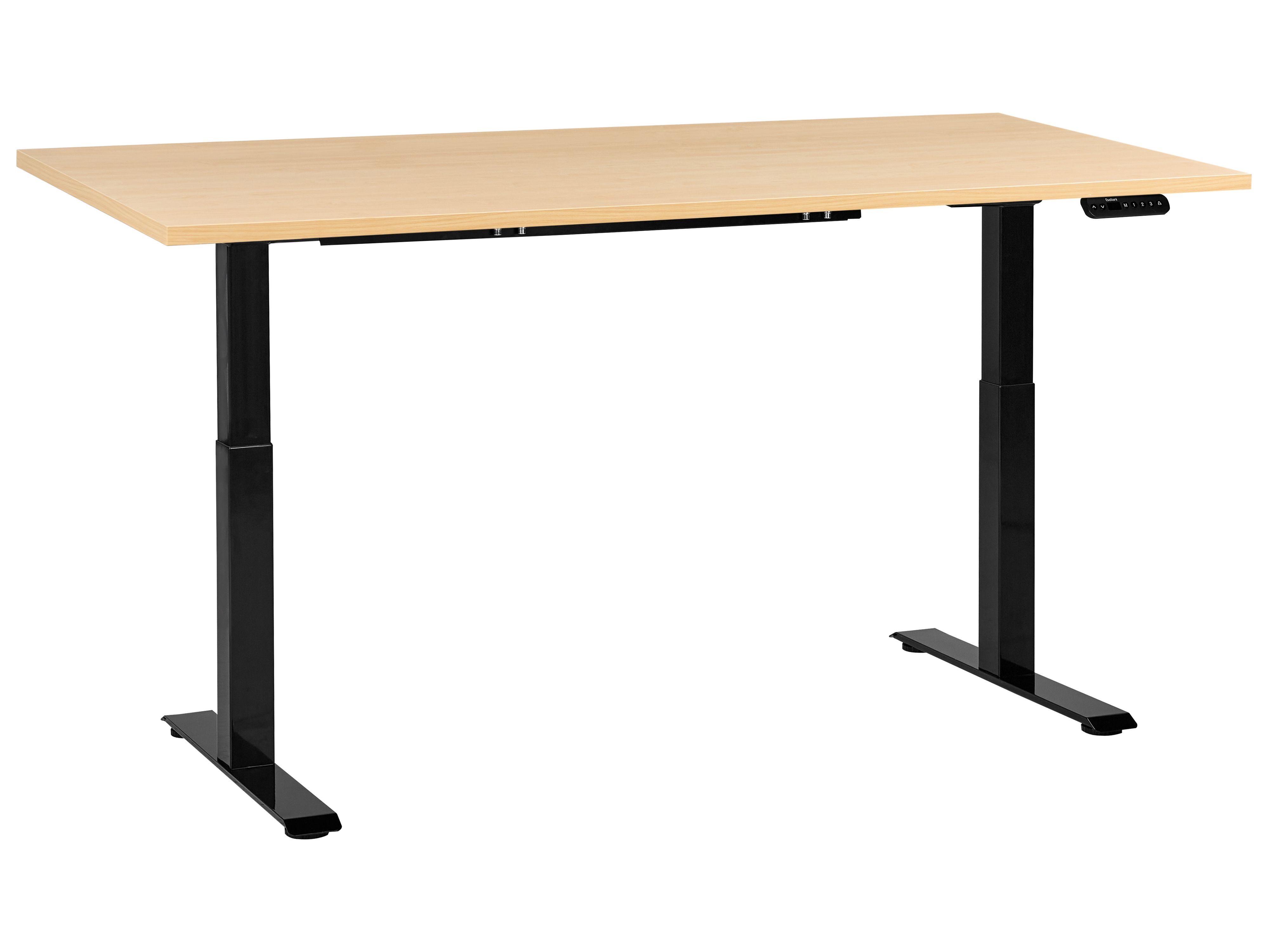 Electric Adjustable Standing Desk DESTINES Black/ Light Brown 180 cm 72 cm
