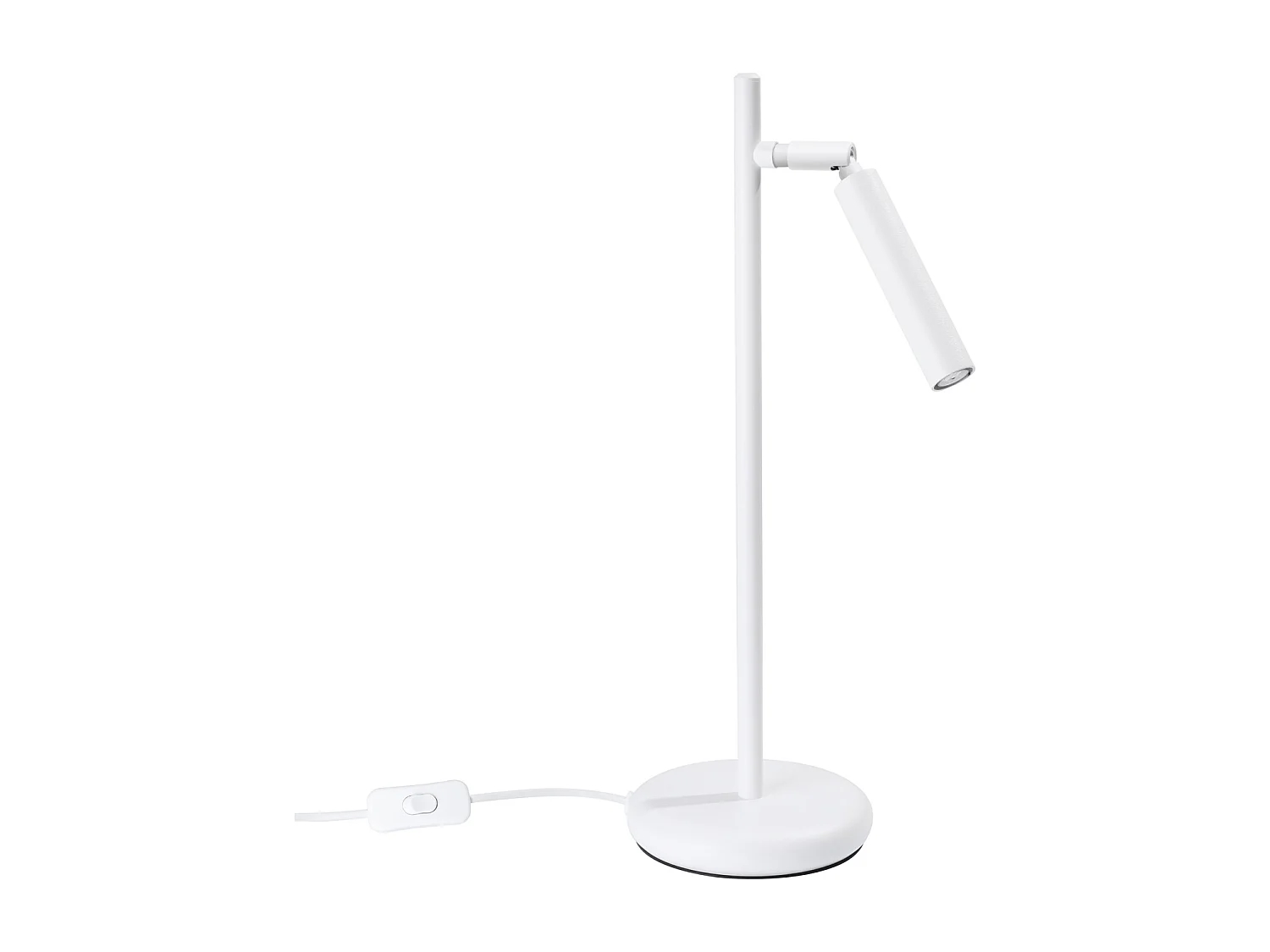 Lampe De Bureau Pastelo Moderne En Acier - 1 Sources Lumineuses - L.14 X H.43 Cm - Blanc