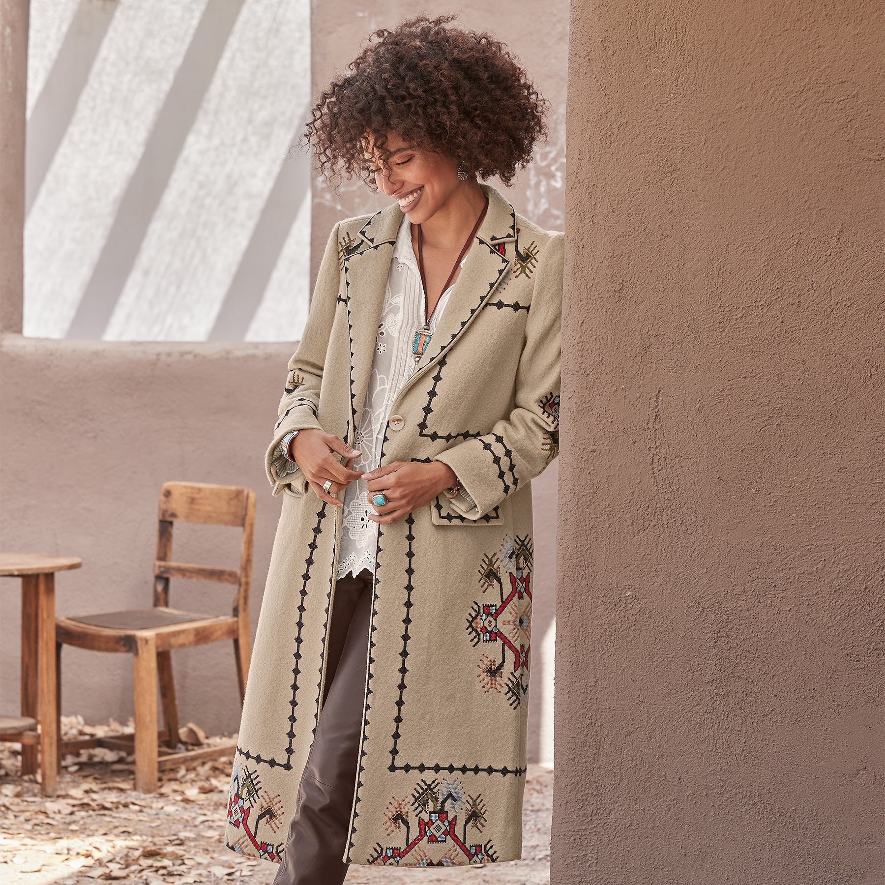 Cardiff Folk Coat, Petite - Sundance Clothing