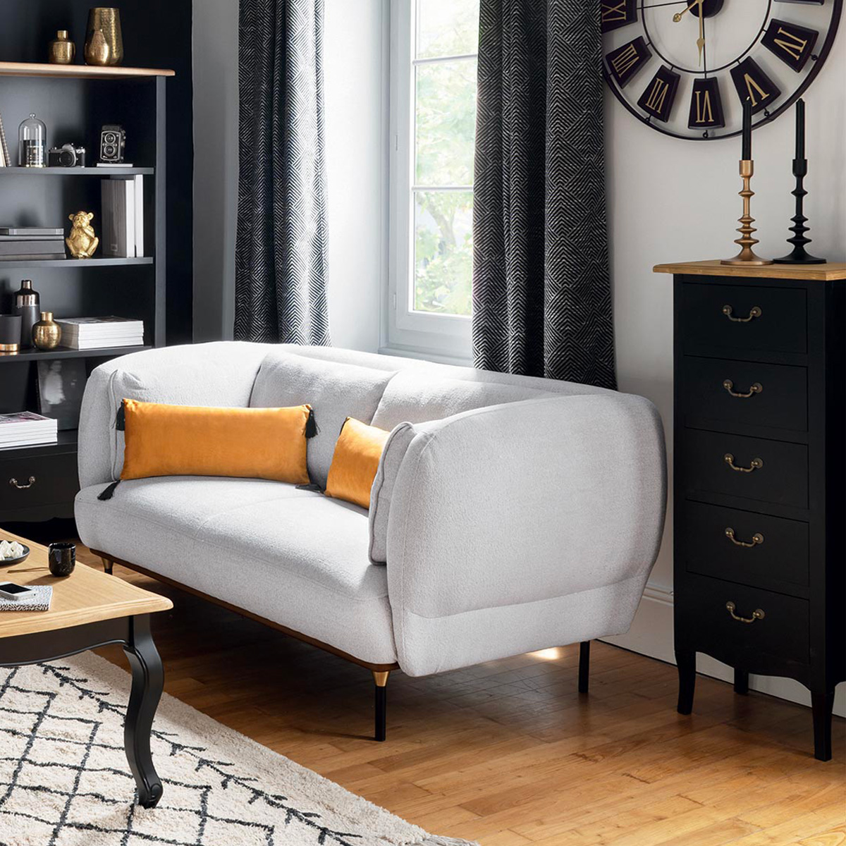 Chest of drawers "Chrysa" Black, 5 drawers