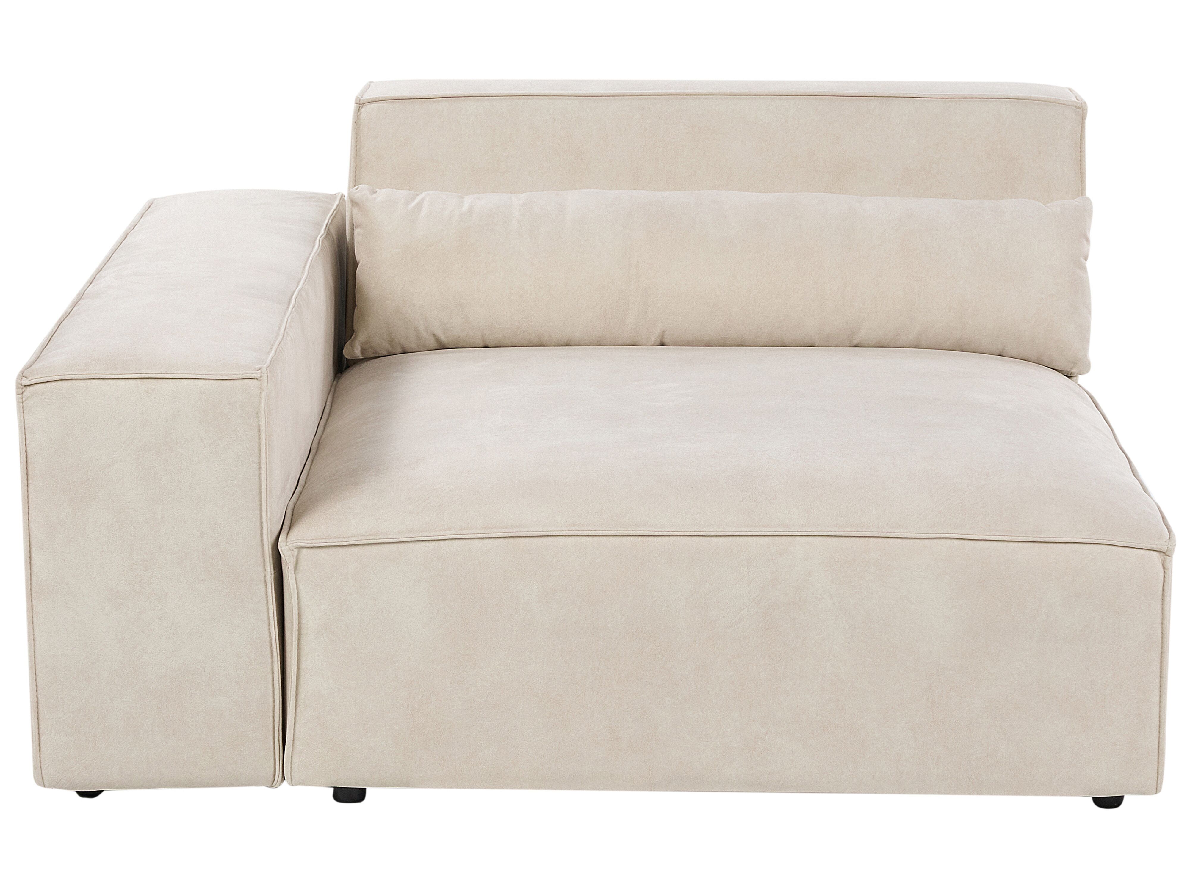 Corner Seat HELLNAR Velvet Light Beige Right Hand