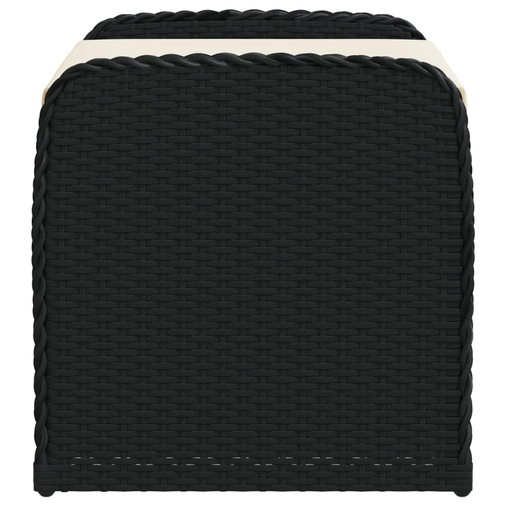 vidaXL Storage Bench with Cushion Outdoor Garden Seat Furniture Poly Rattan - Image 55