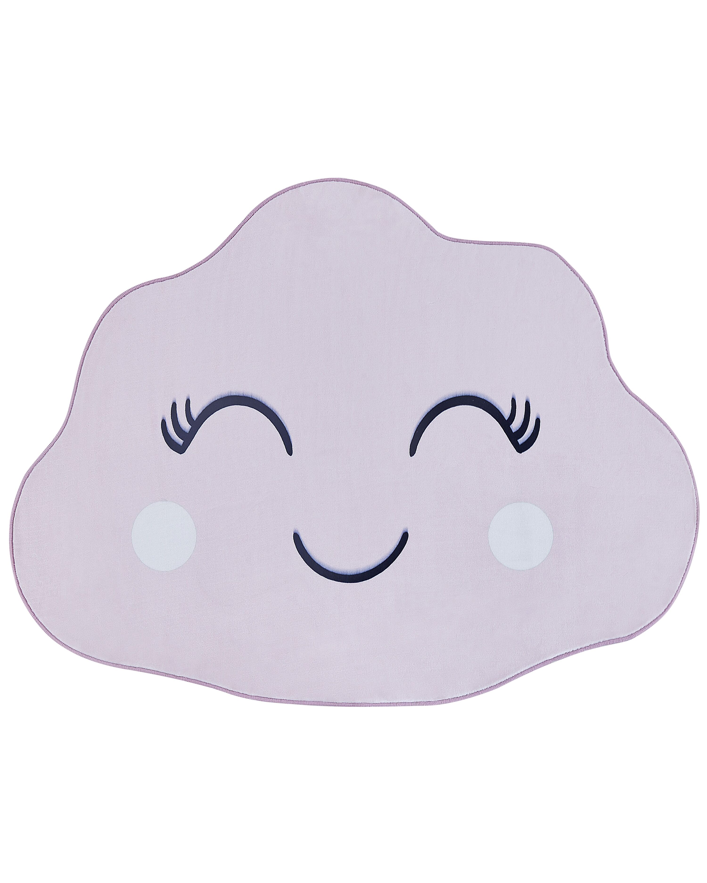 Kids Rug CUMULUS Pastel Pink 90 x 120 cm