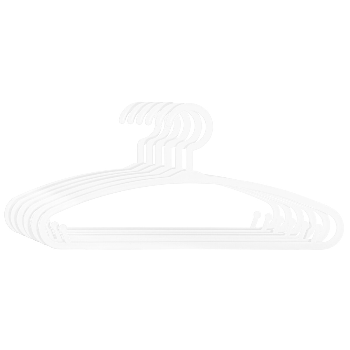 Set of 6 kids hangers White, Plastic