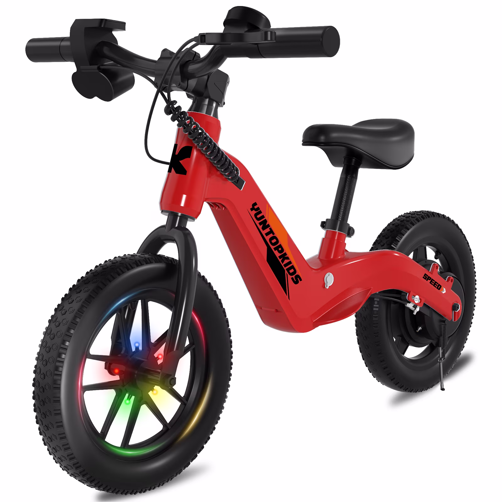 YunTopKids Electric Balance Bike for Kids, 150W Electric Bike for Kids with12 inch Pneumatic Tire, Adjustable Seat, Up to 5.6 Miles Electric Bike for Kids Ages 3-5,Black - Image 9