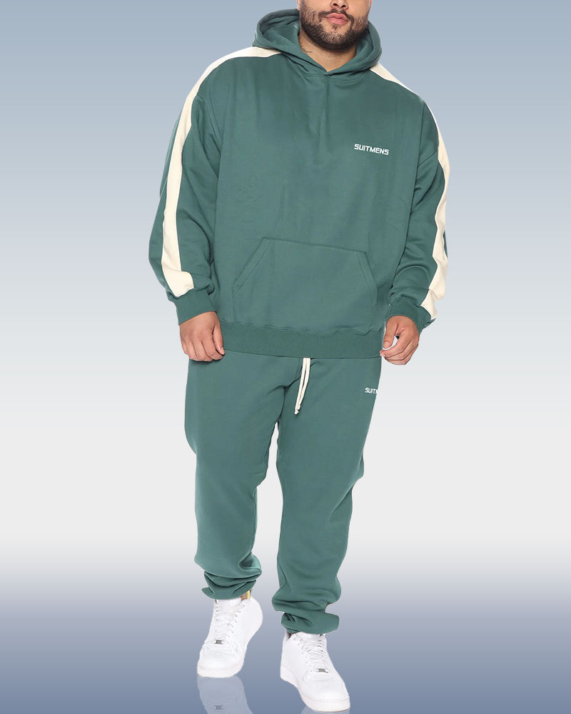 SUITMENS Men's Green Hoodie Set