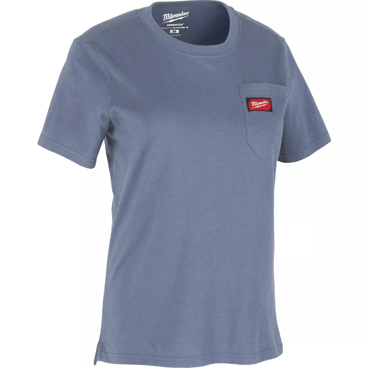 Milwaukee GridIron Women's 2XL Blue Short Sleeve Pocket T-Shirt