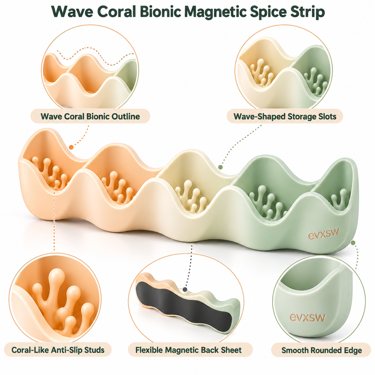 Wave Coral Bionic Magnetic Spice Strip