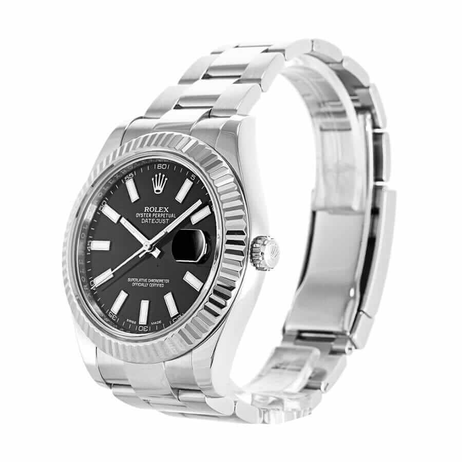 Rolex Datejust 116334BKSO Automatic Black Dial Replica - Elite Watch Atelier