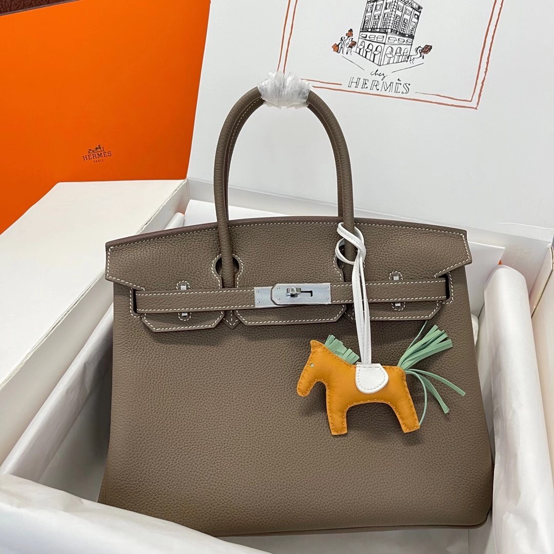 Hermes Birkin 30cm Togo Leather Silver Hardware