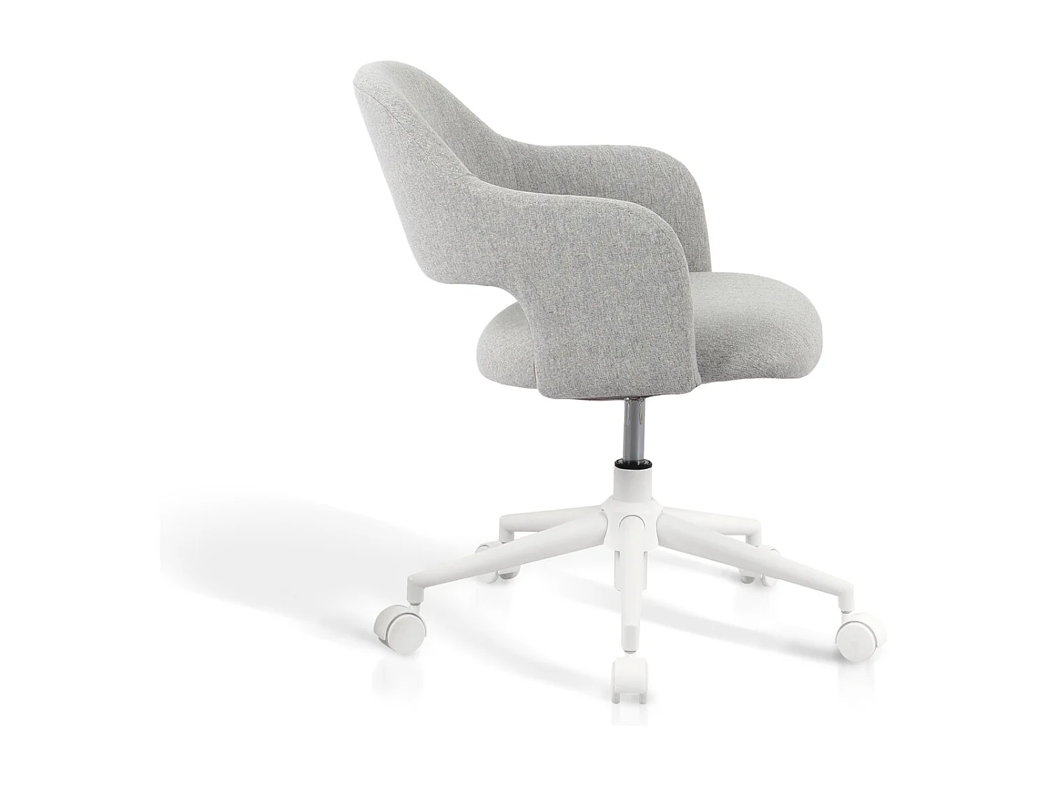 Chaise de bureau H71-81cm x L58cm x P60cm - gris - Mia