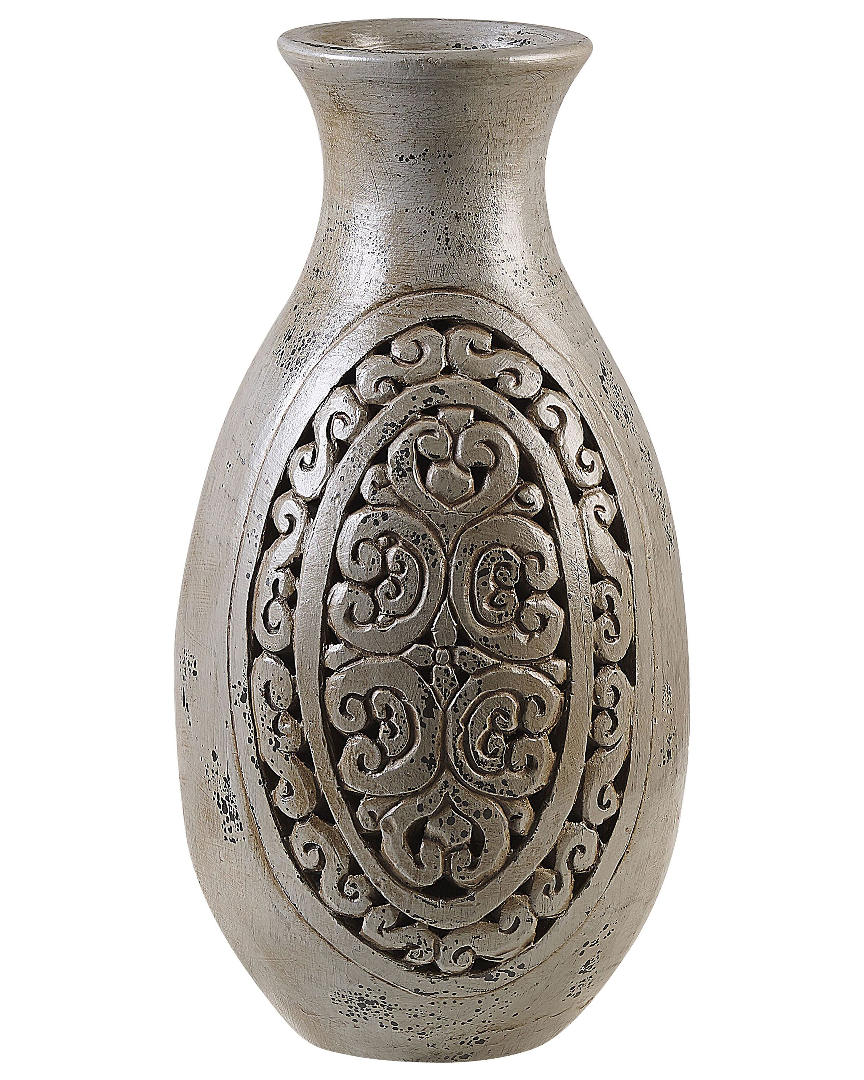 Decorative Vase MEGARA Ceramic 51 cm Grey