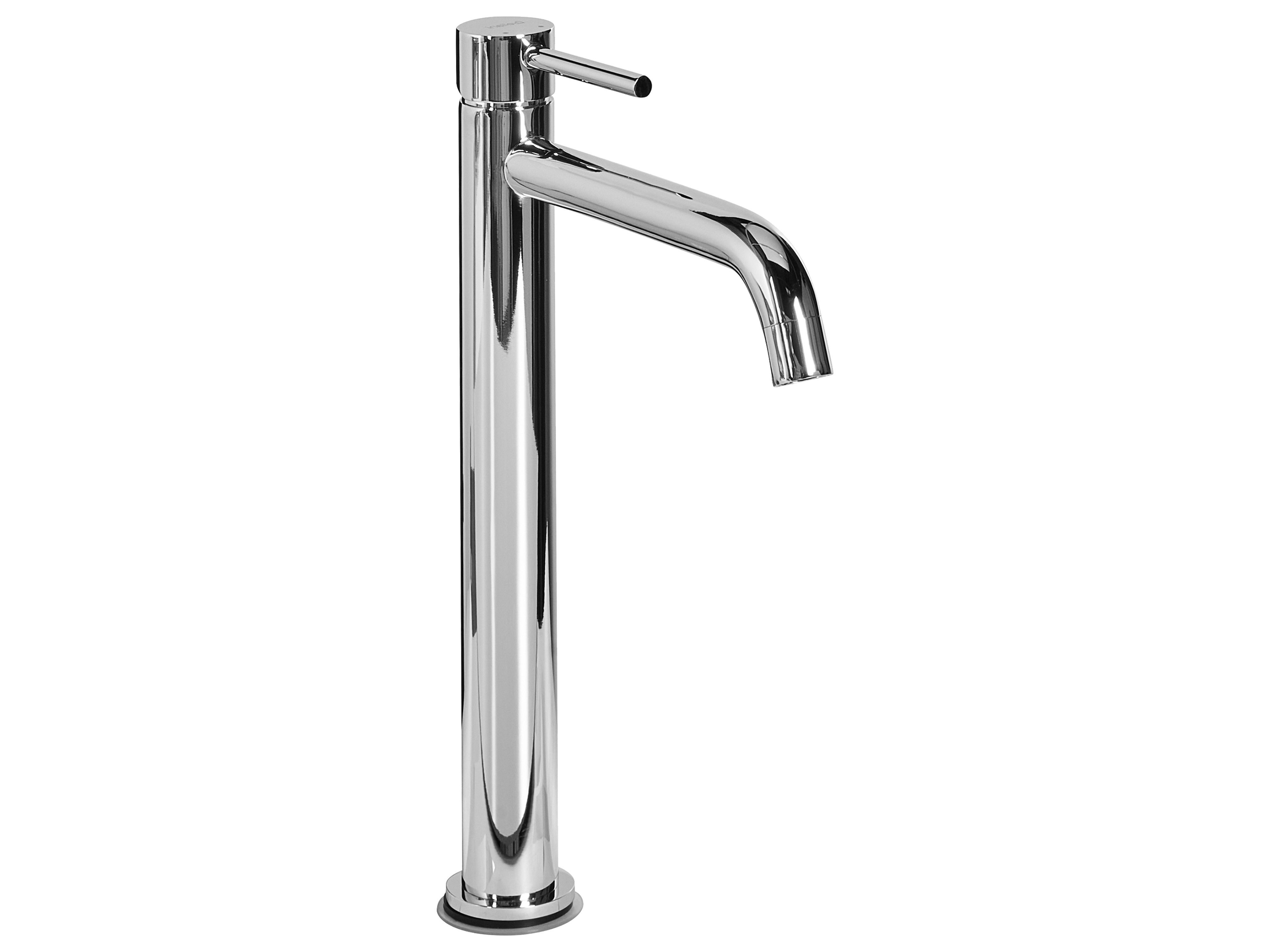 Tall Basin Mixer Tap SALINAS Brass Silver