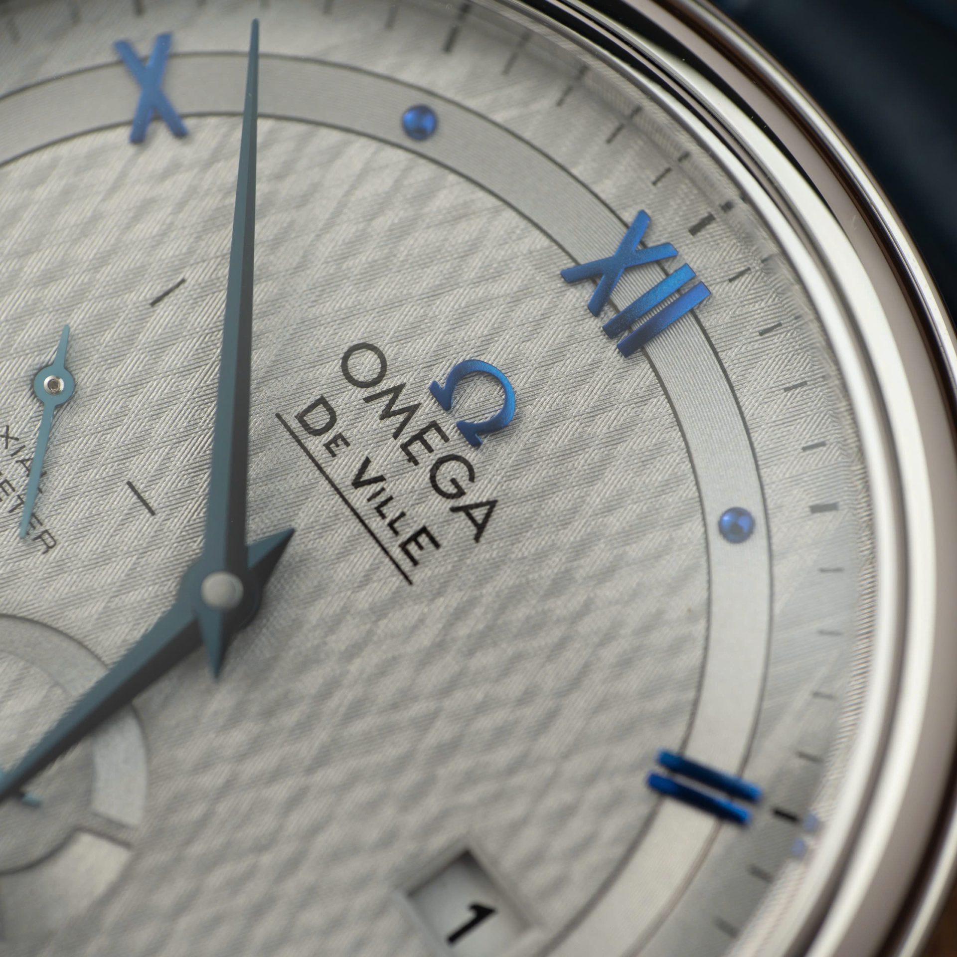 Omega De Ville Prestige Power Reserve Replica 11 Watch Blue Leather Strap 39.5mm - Top club