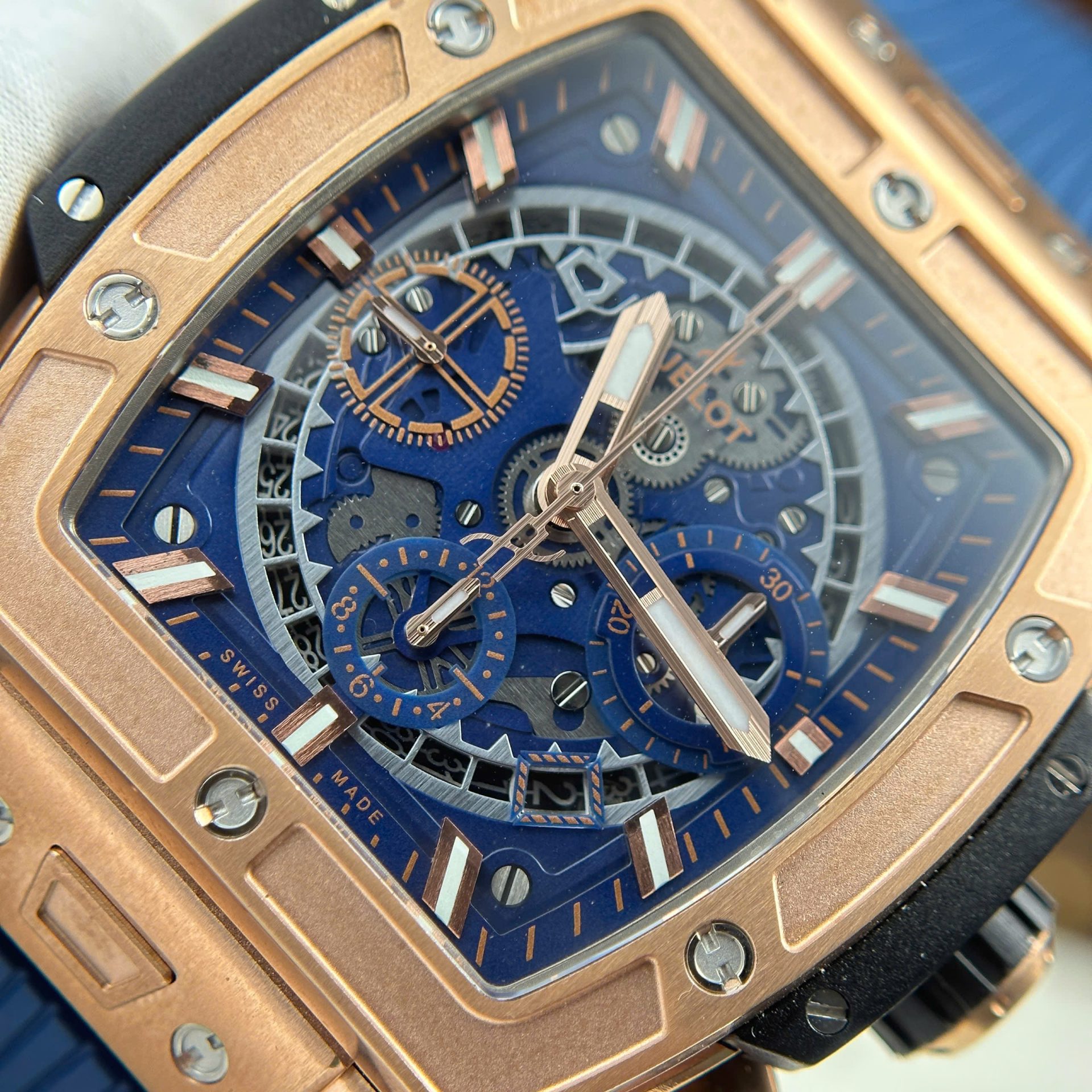 Hublot Spirit Of Big Bang King Gold Replica 11 Watch Dial Blue BBF Factory 42mm - Top club