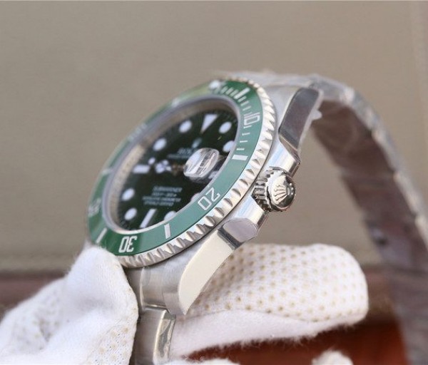 Replica Rolex Submariner 116610 LV Green Ceramic VRF SS Bracelet A2836 - Elite Watch Atelier