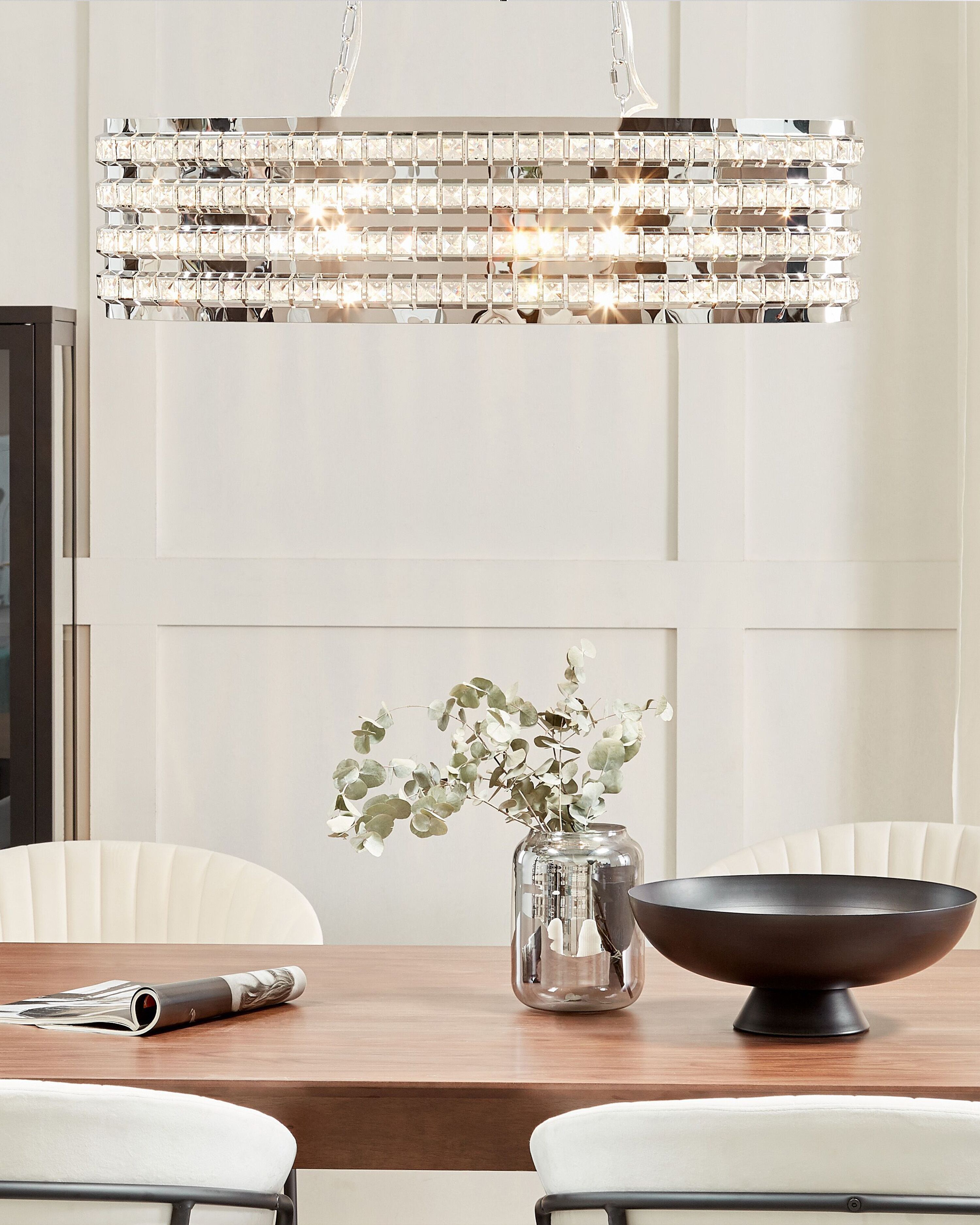Pendant Lamp CAVONE Crystal Silver