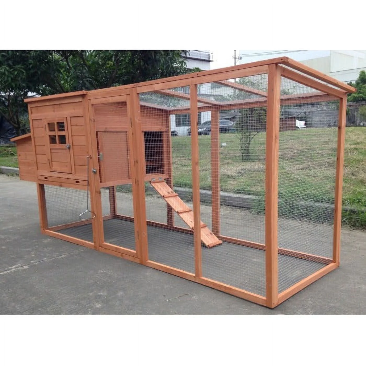 Chicken Coop Large 95" Deluxe Solid wood Hen Chicken Cage House Coop Huge with Run nesting box - Image 2