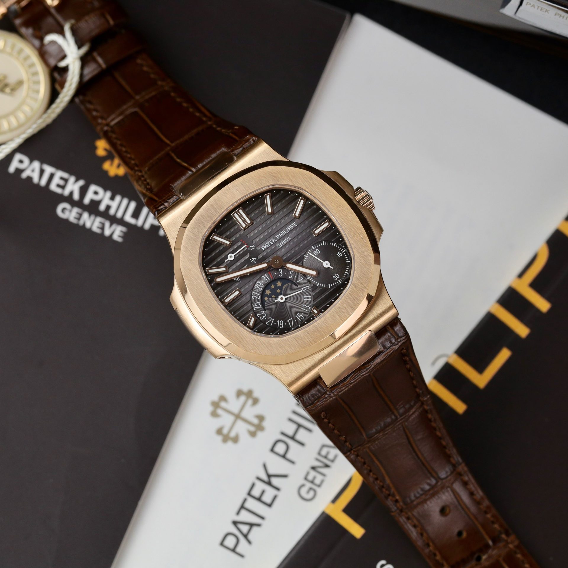 Patek Philippe Replica Watch Nautilus 5712R Rose Gold PPF Factory 40mm - Top club