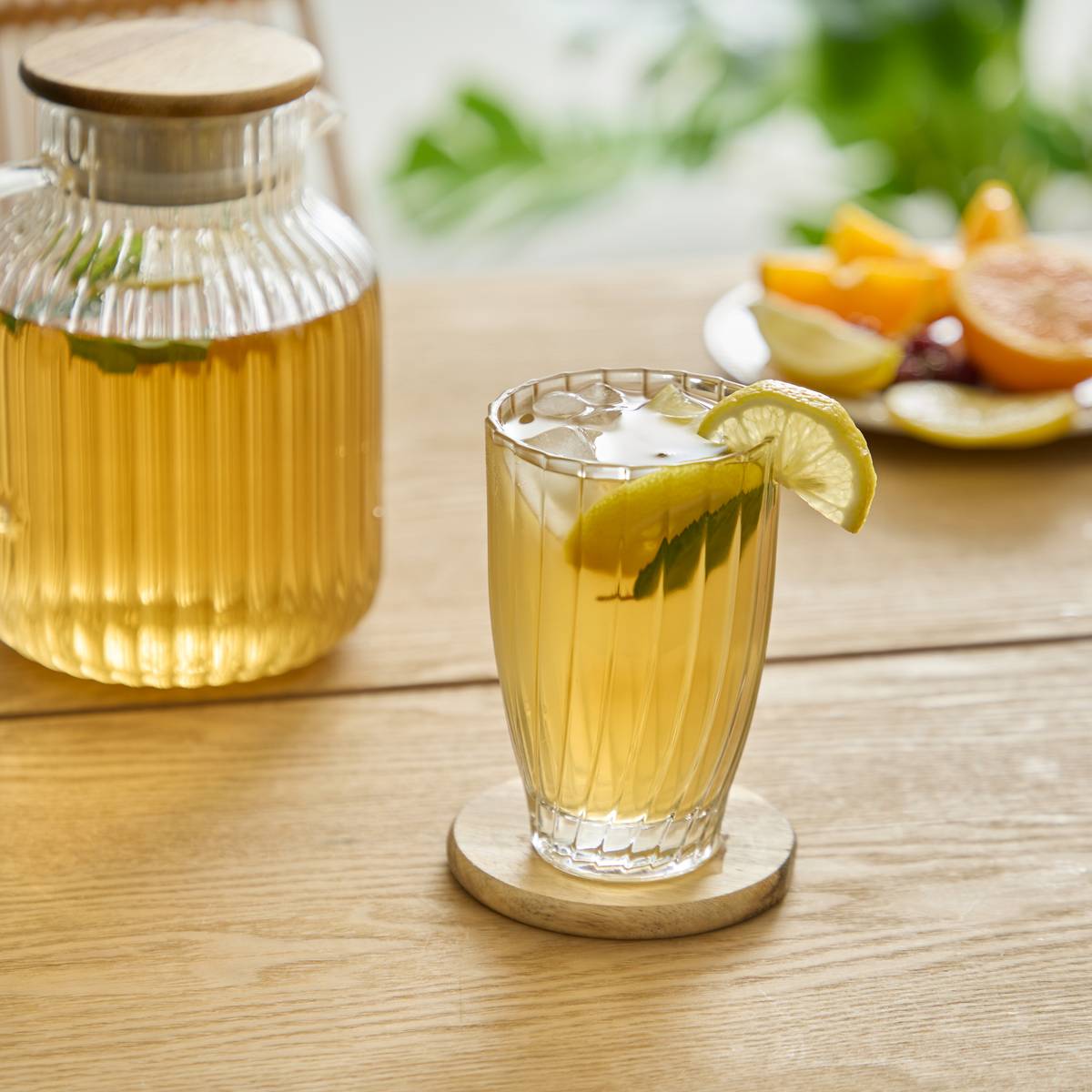 Set of 6 "Marg'Eau" cups 340 ml, glass, transparent