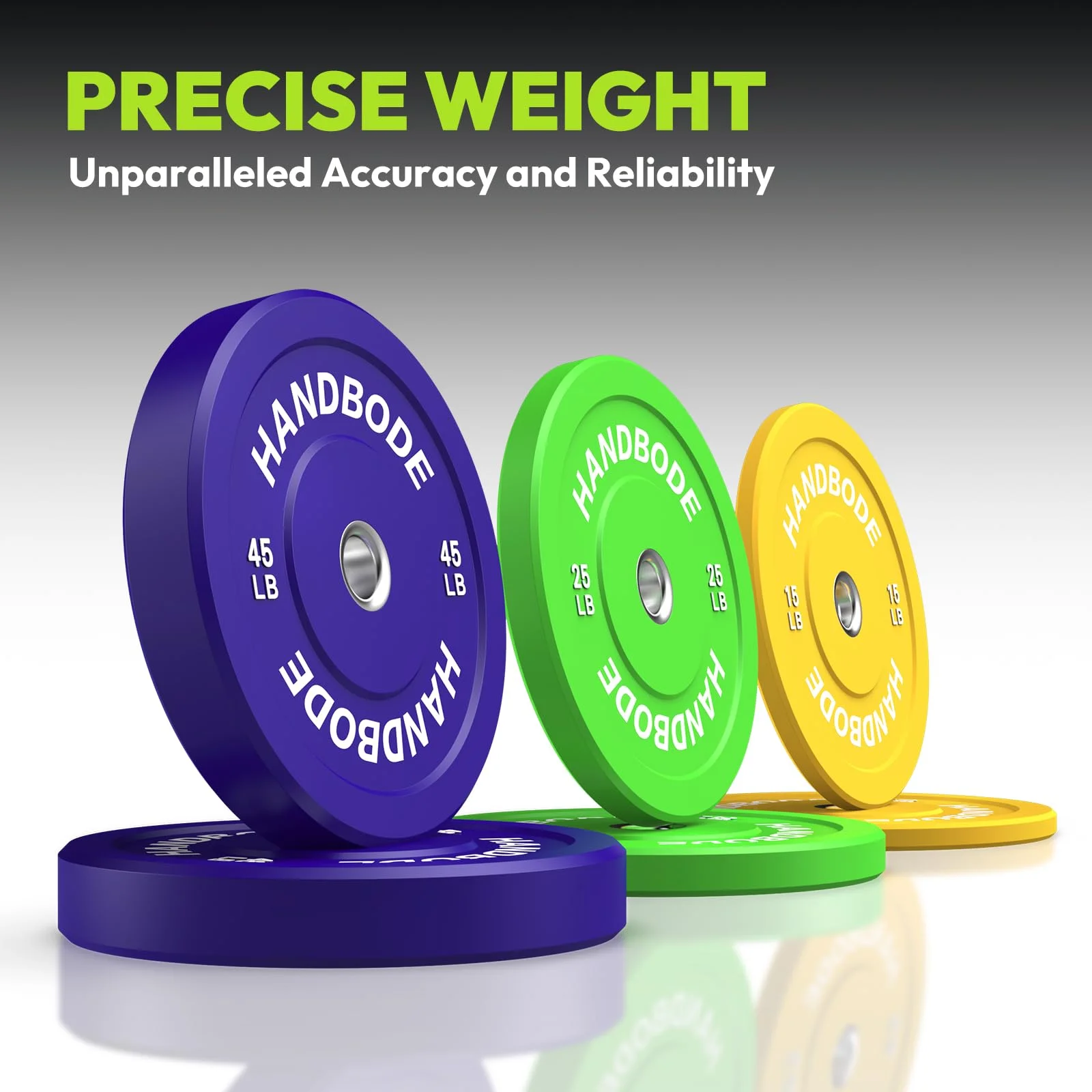 HANDBODE Bumper Plates Olympic Weight Plates, Colored Rubber plate for Weight Lifting and Strength Training 140LB - Image 23
