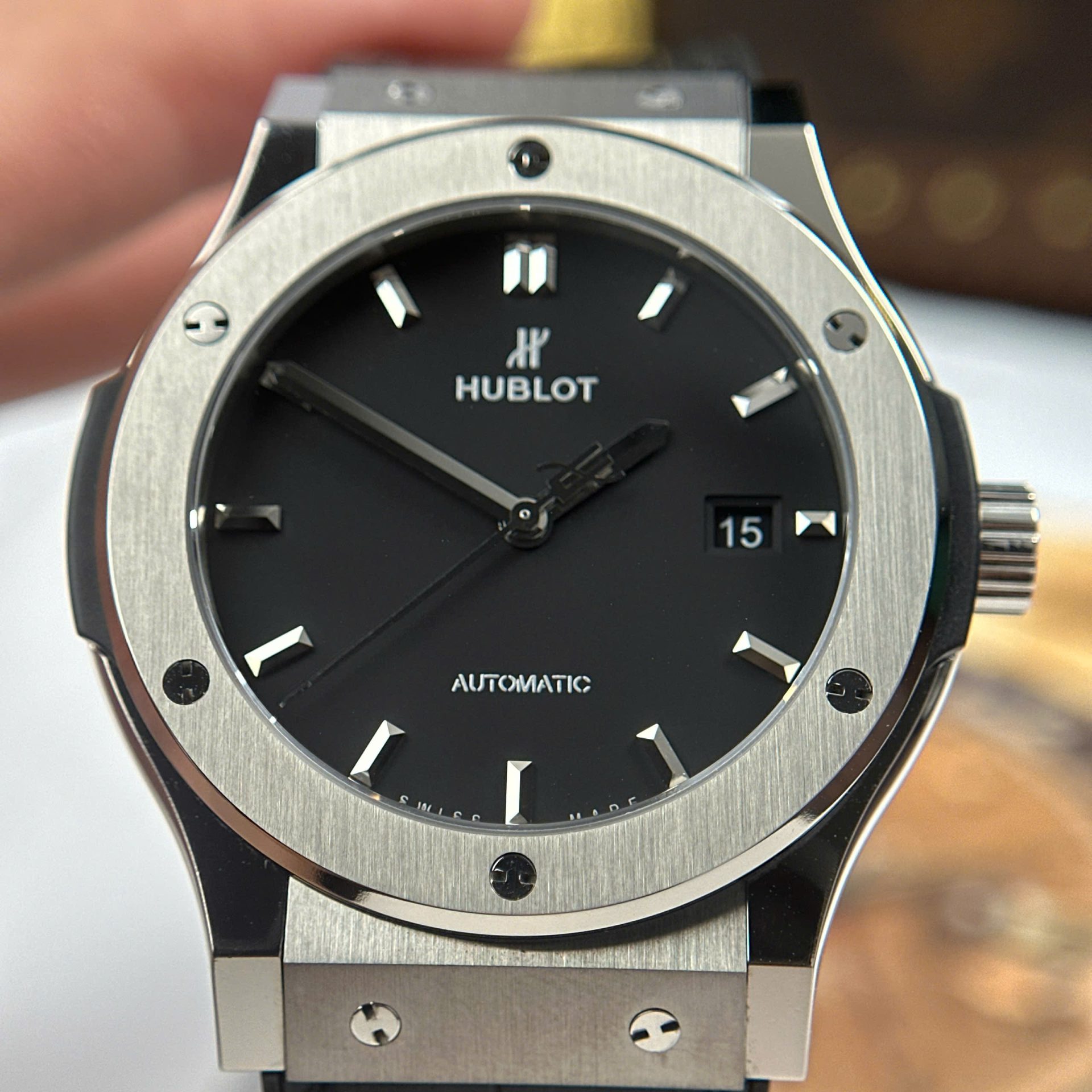 Hublot Classic Fusion Titanium Replica Watches Black Dial Weight 84 Grams Super Light JJZ Factory 42mm - Top club