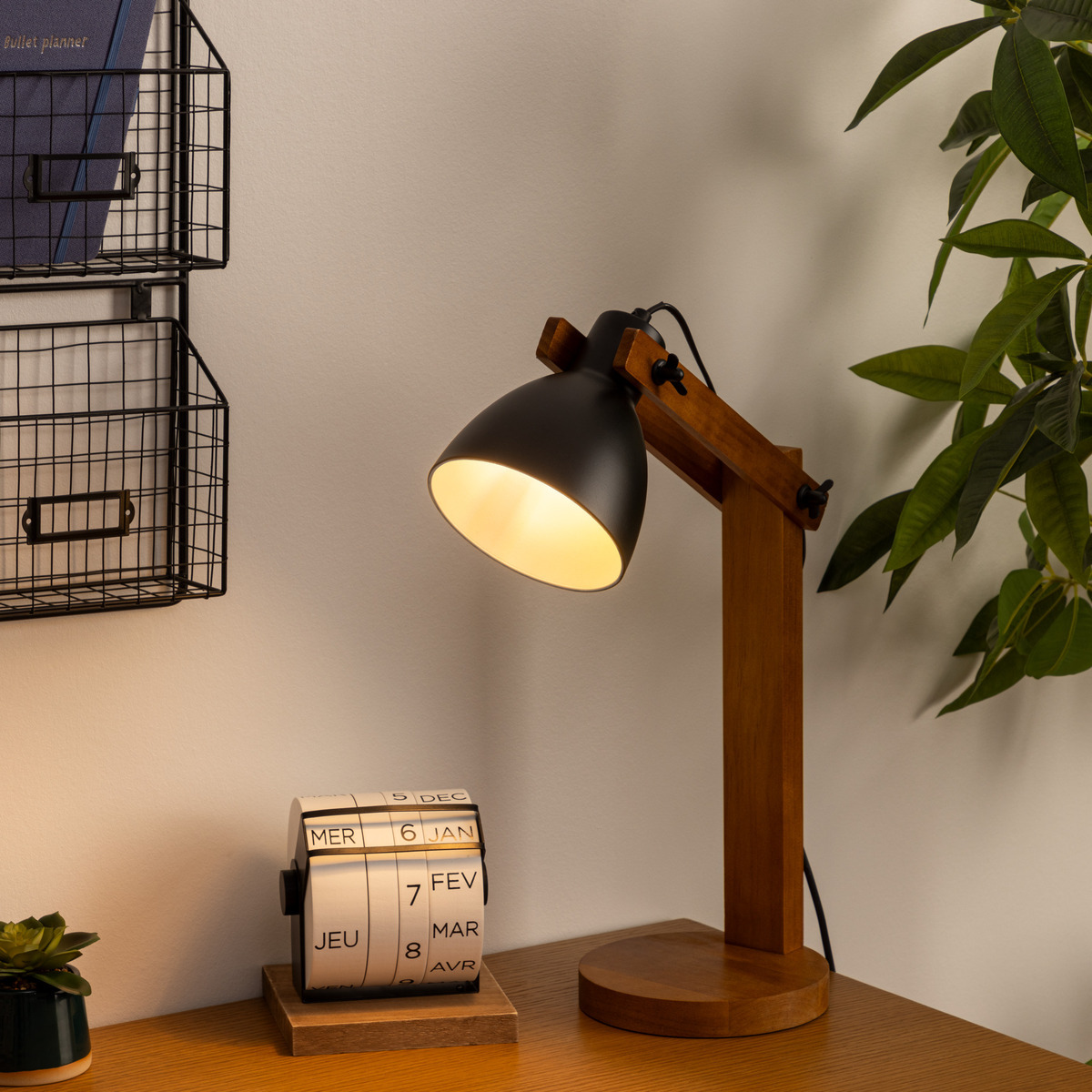 Arc lamp "Cuba" Black, H.56 cm