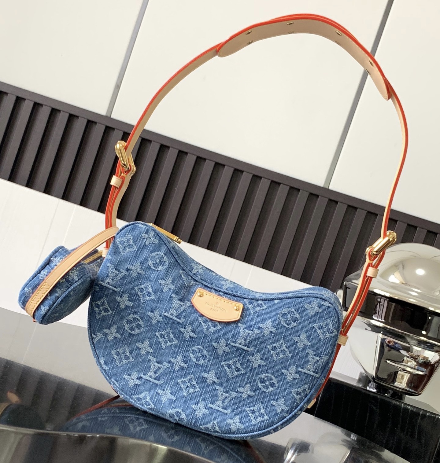 Louis Vuitton LV CROISSANT Denim Handbag1:1High-quality replica