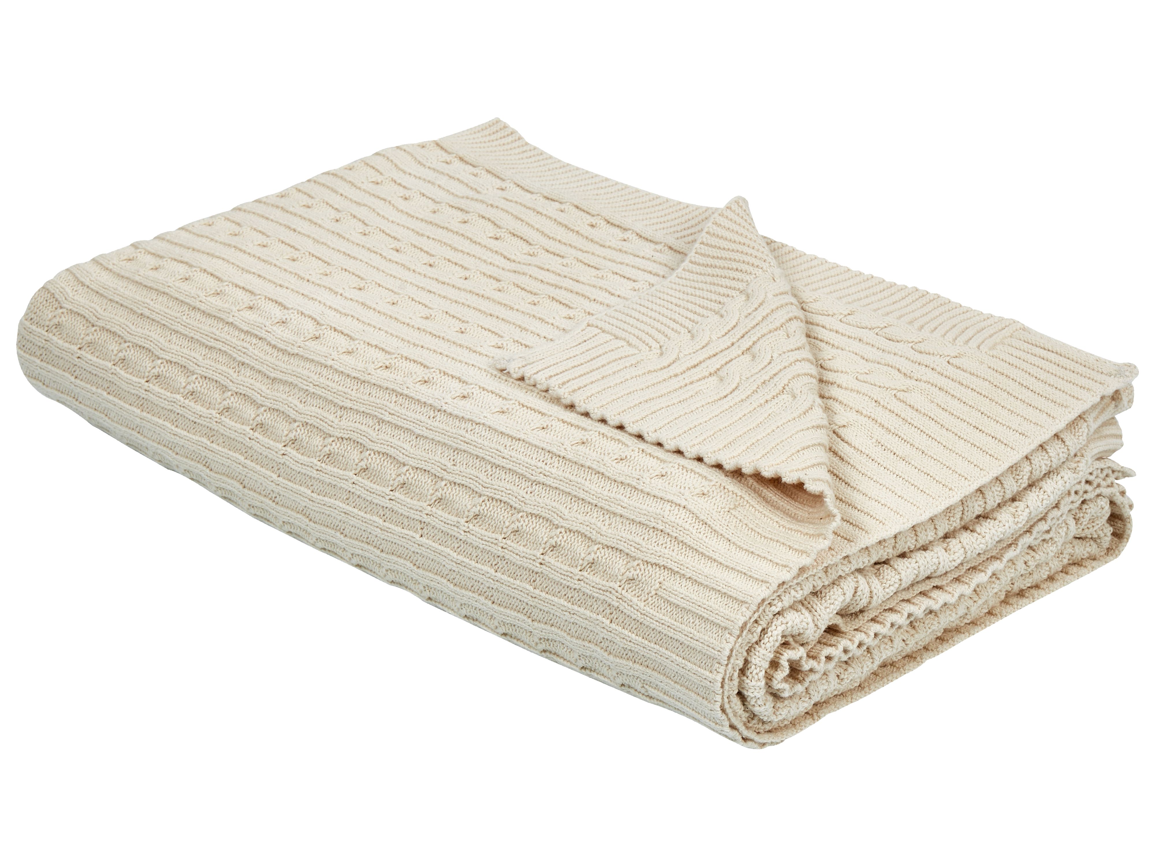 Blanket ANAMUR Cotton 110 x 180 cm Beige