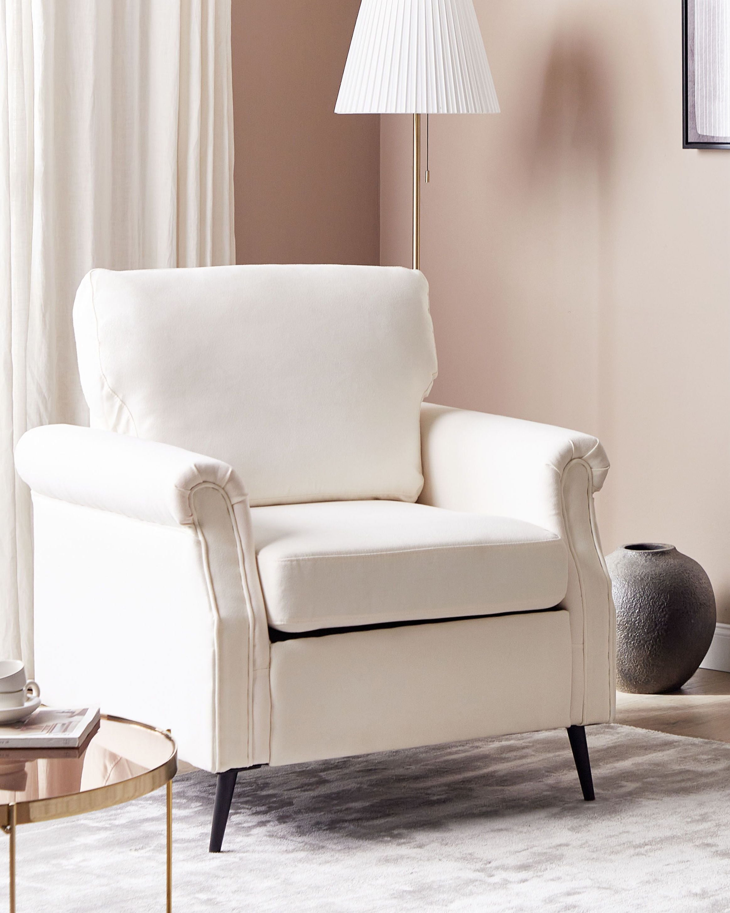 Armchair VIETAS Fabric White