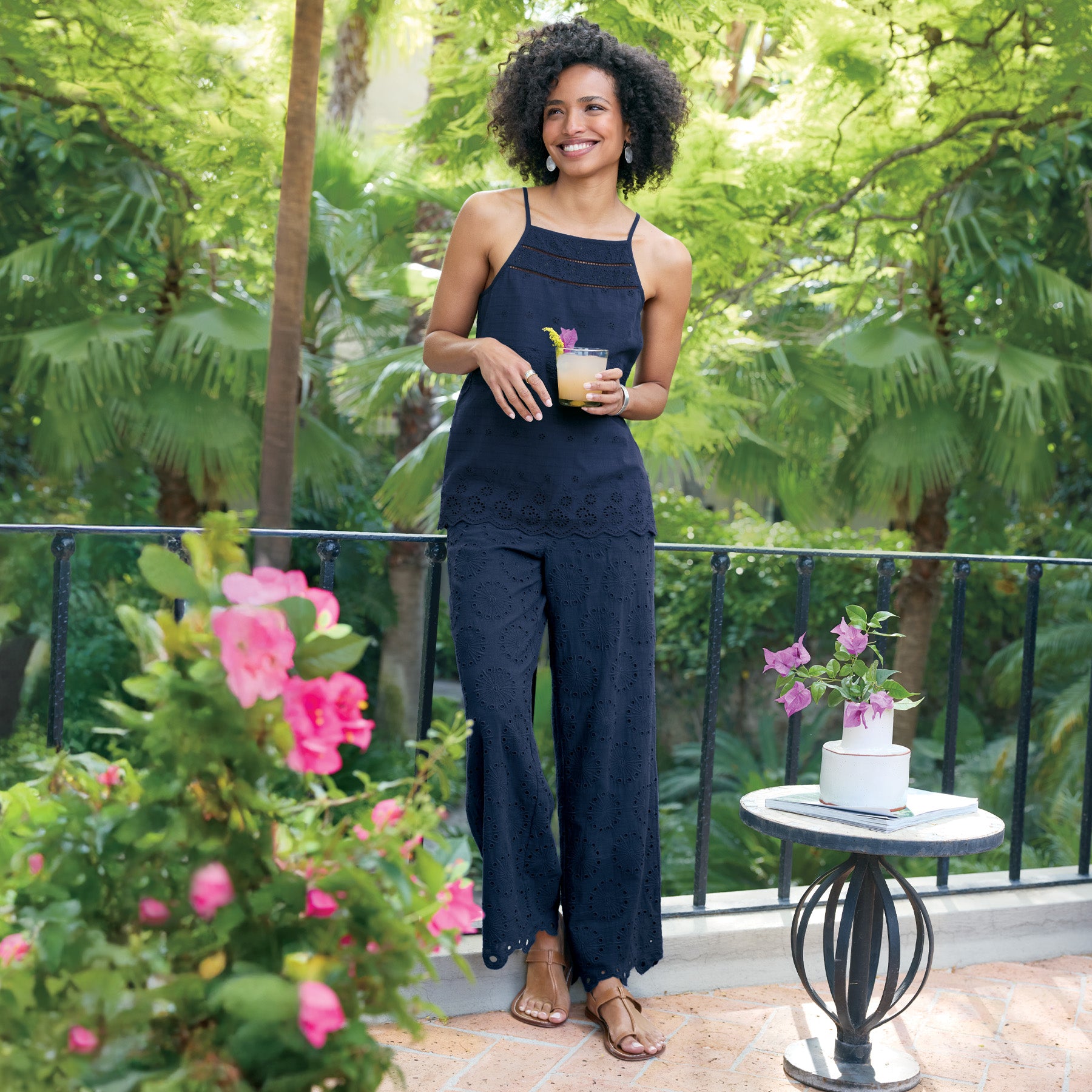 Amira Eyelet Tank - Sundance Clothing