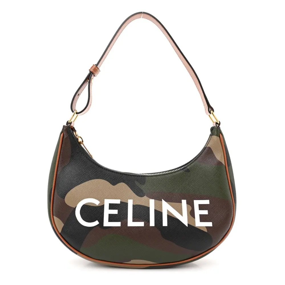 Replica Celine Shoulder Bag in Khaki Camouflage Canvas & Leather1:1High-quality replica