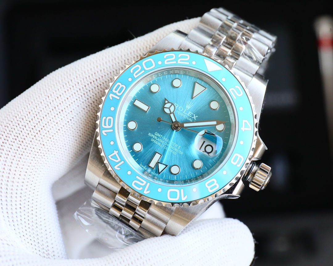 Blaken Rolex GMT-Master II Stainless Steel 40mm Tiffany Blue Watch 126710BLNR(1:1 replica) - Elite Watch Atelier