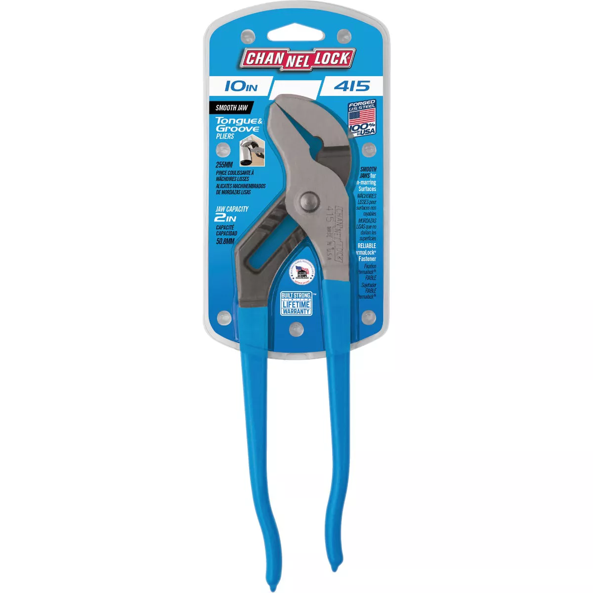Channellock 10 In. Smooth Jaw Groove Joint Pliers