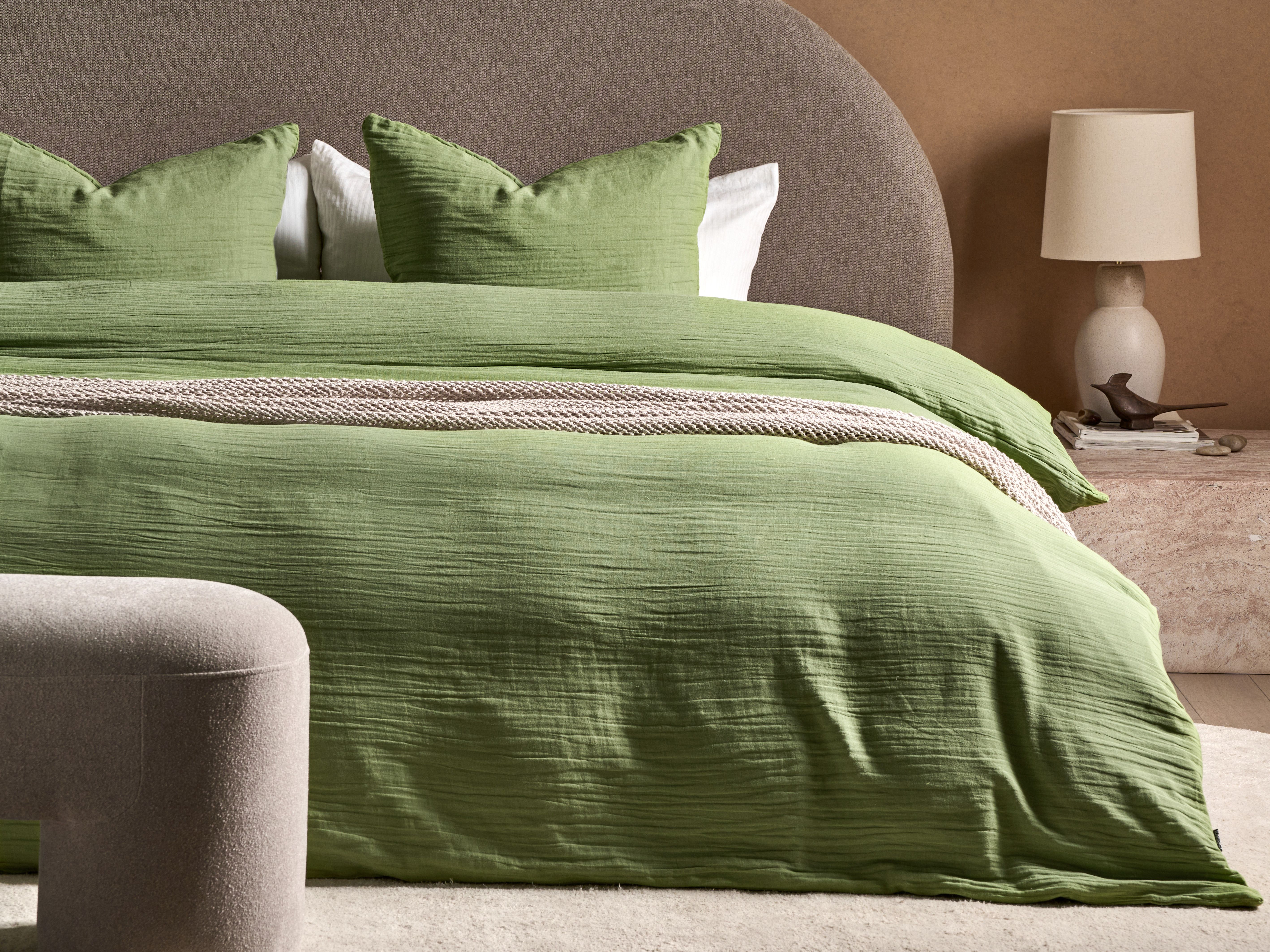 Duvet Cover Set SUMNER Muslin 220 x 240 cm Green