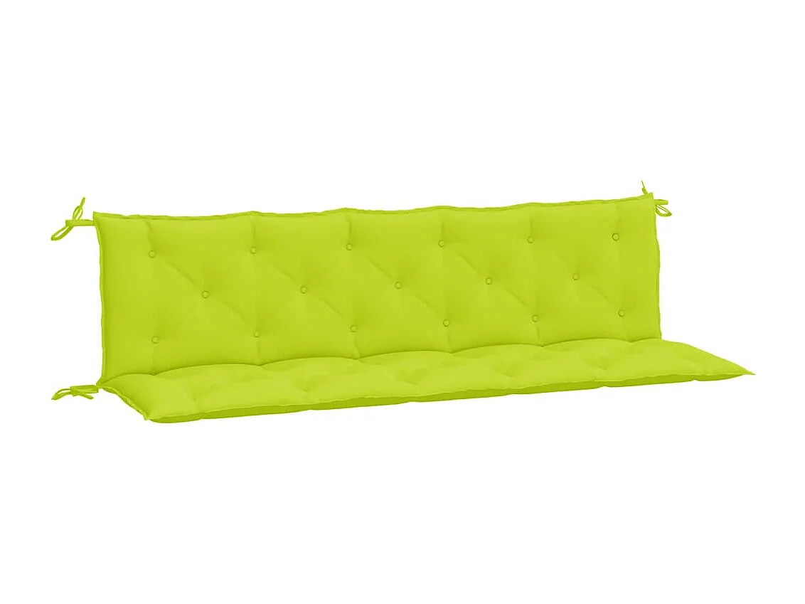 Coussins de banc de jardin lot de 2 vert vif tissu Oxford
