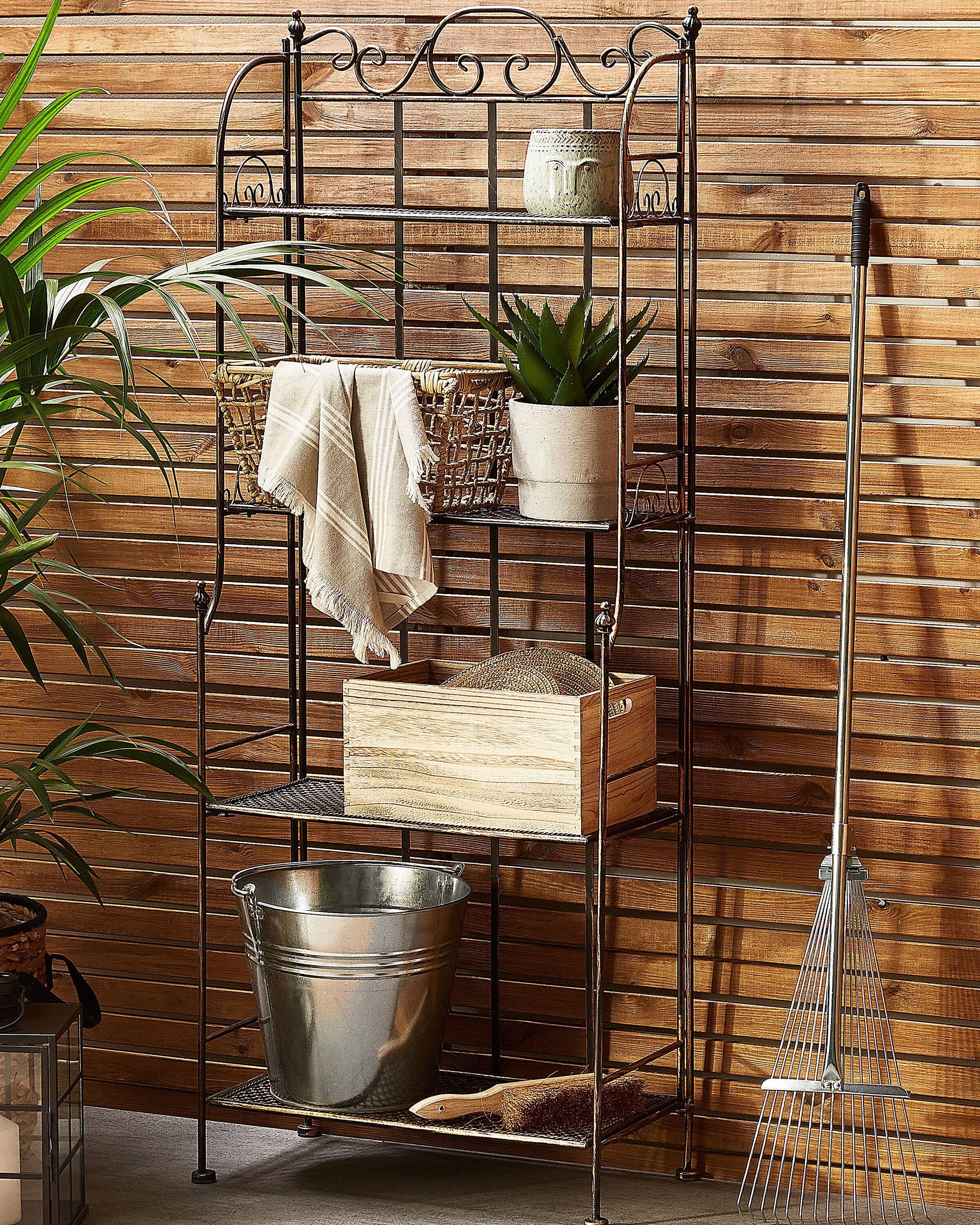 Shelving Unit ISERNIA Metal 61 cm 29 cm Black