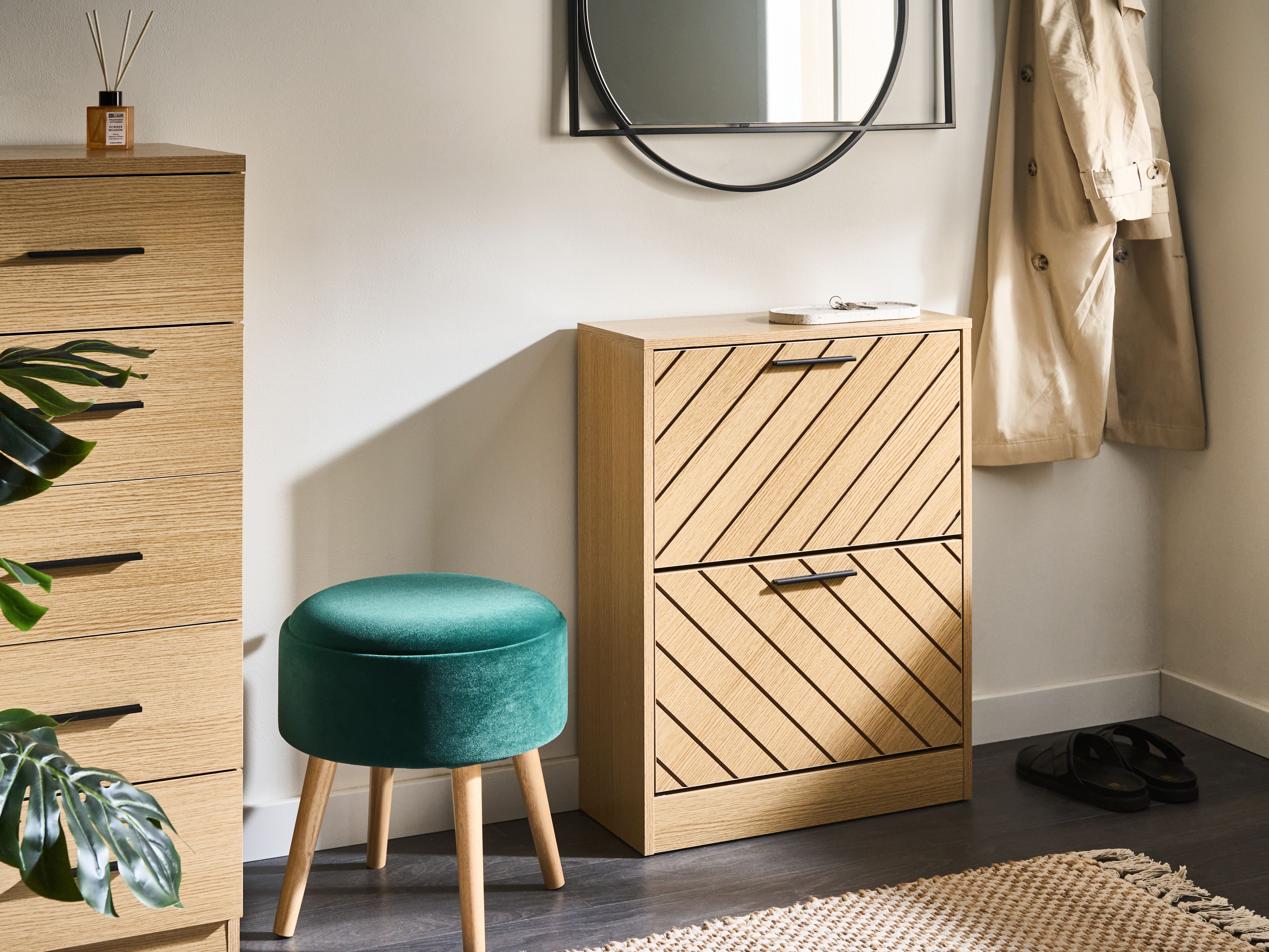 Shoe Storage Cabinet PENTICTON Light Brown