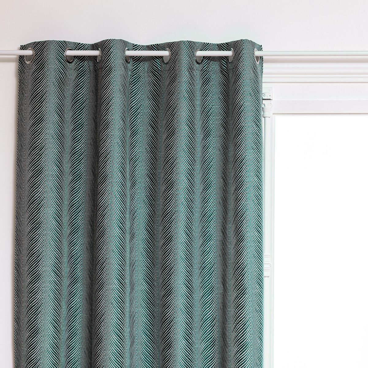 Blackout curtain "Dana" Dark green, jacquard, 140x260 cm