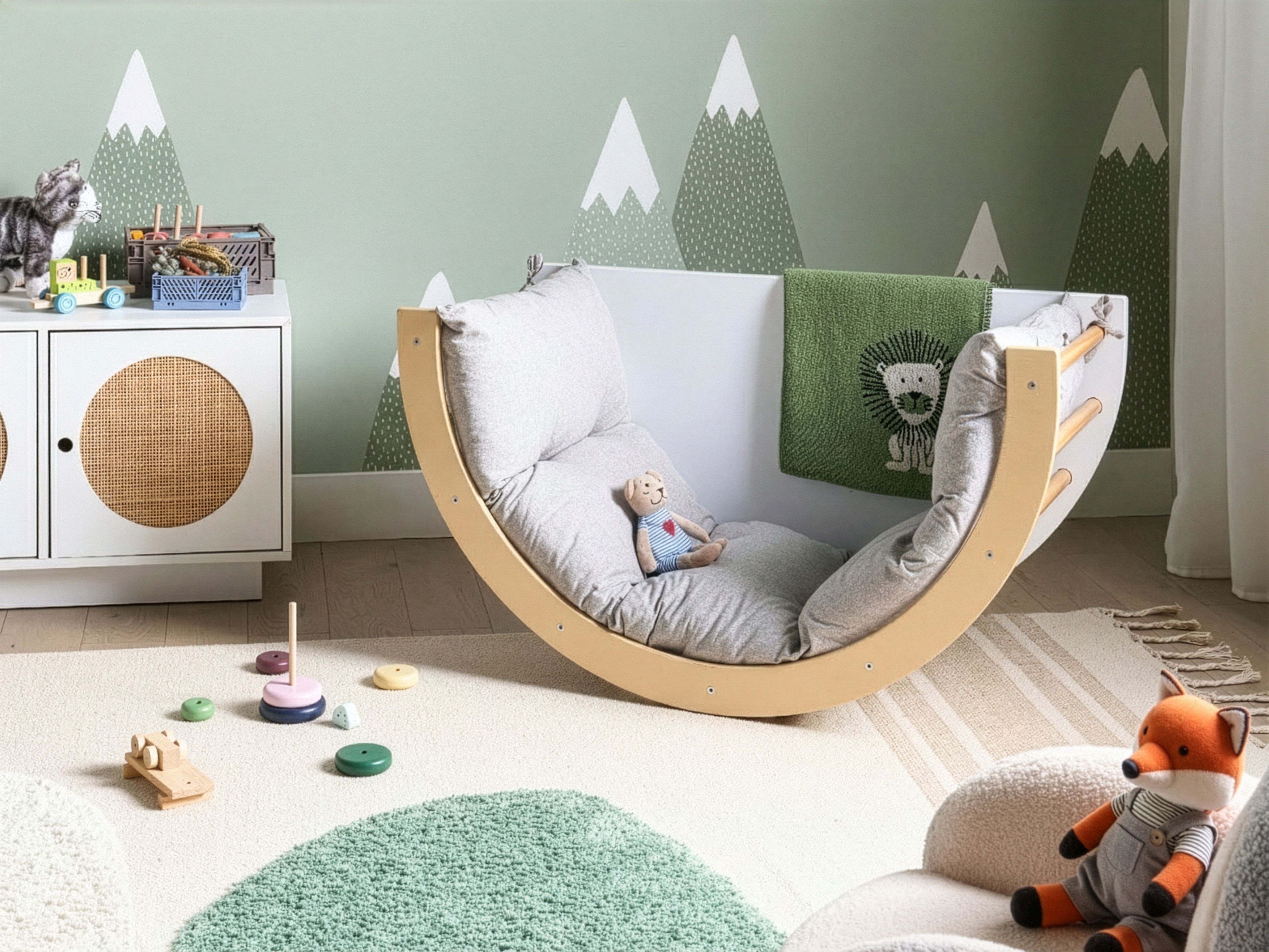 Multifunctional Climbing Arch NIMBIN Pine Wood Light Brown Montessori
